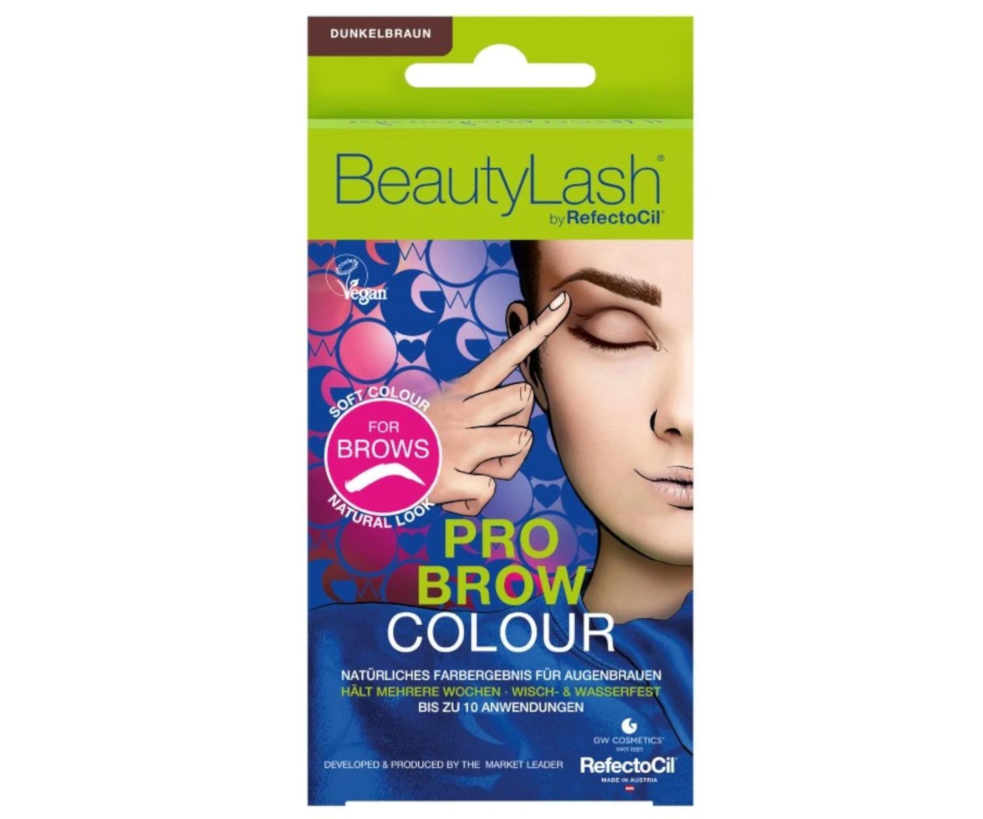 E-shop Sada na farbenie obočia RefectoCil BeautyLash Pro Brow Colour - tmavo hnedá + darček zadarmo