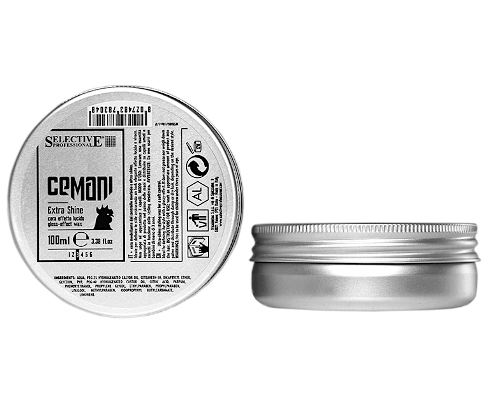 E-shop Pánsky vosk pre lesklý vzhľad vlasov Selective Professional Cemani Extra Shine - 100 ml + darček zadarmo