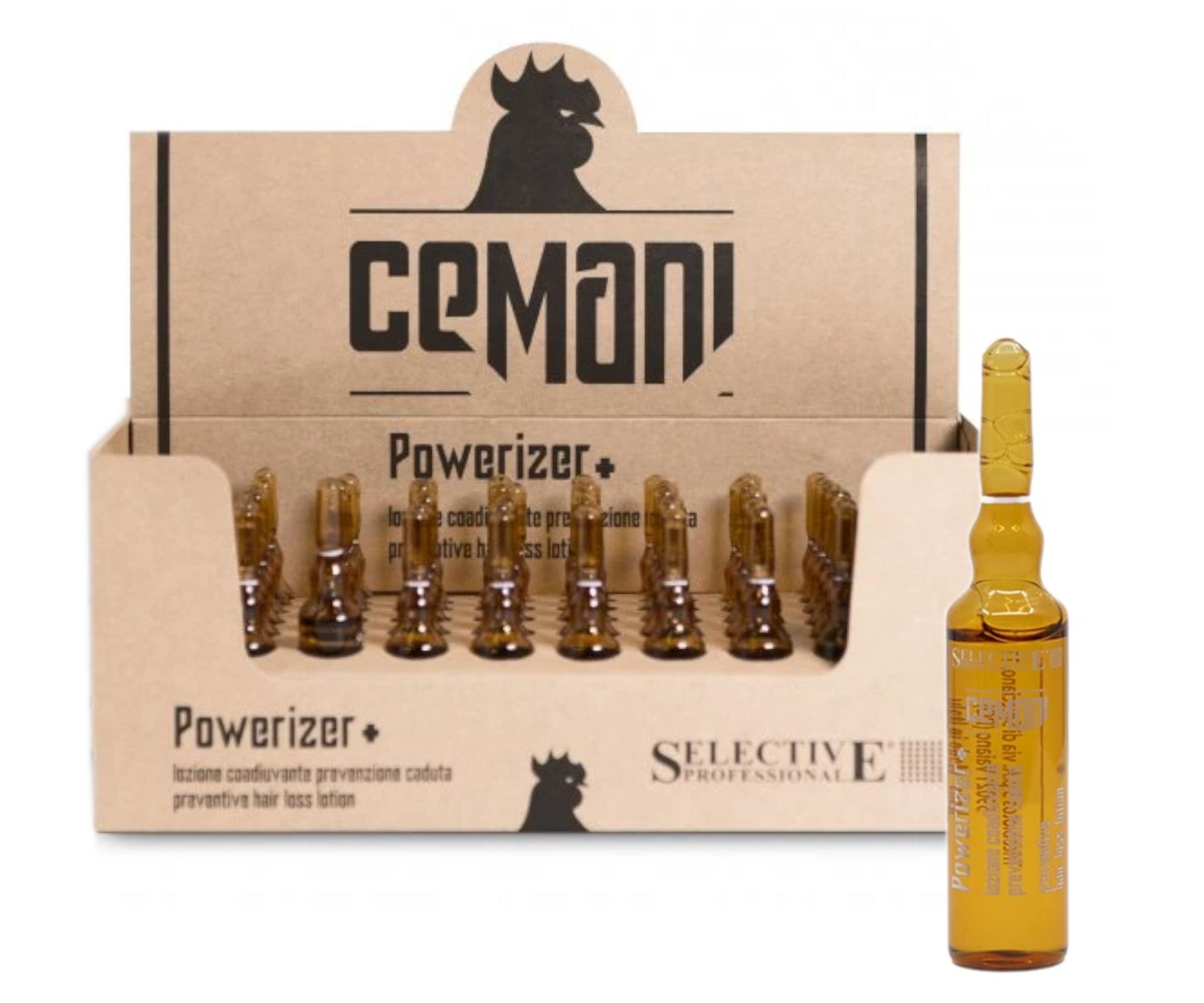 Pánske ampulky proti vypadávaniu vlasov Selective Professional Cemani Powerizer+ - 60x8 ml + darček zadarmo