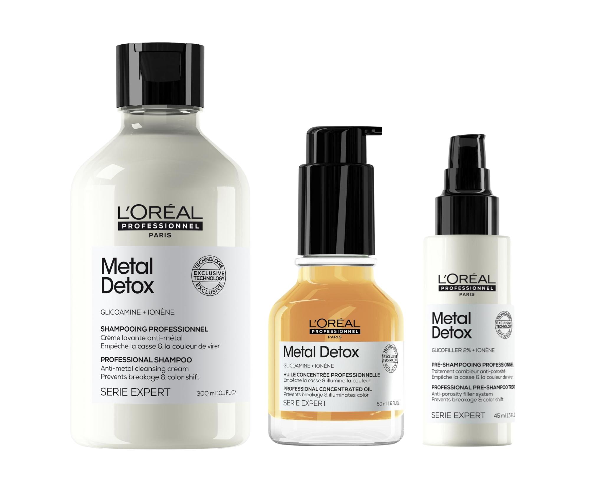 E-shop Sada na ochranu farbených a poškodených vlasov Loréal Professionnel Metal Detox + predšampónová starostlivosť 45 ml zadarmo - L’Oréal Professionnel +