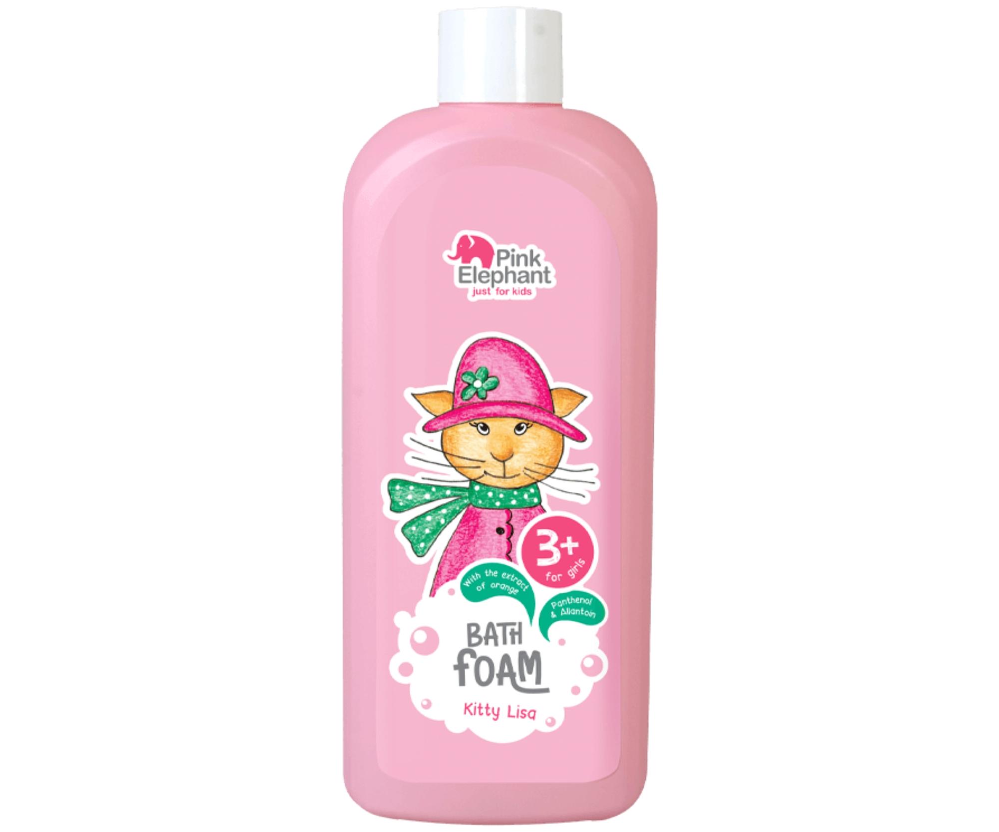 E-shop Detská pena do kúpeľe Pink Elephant Mačička Lisa - 500 ml