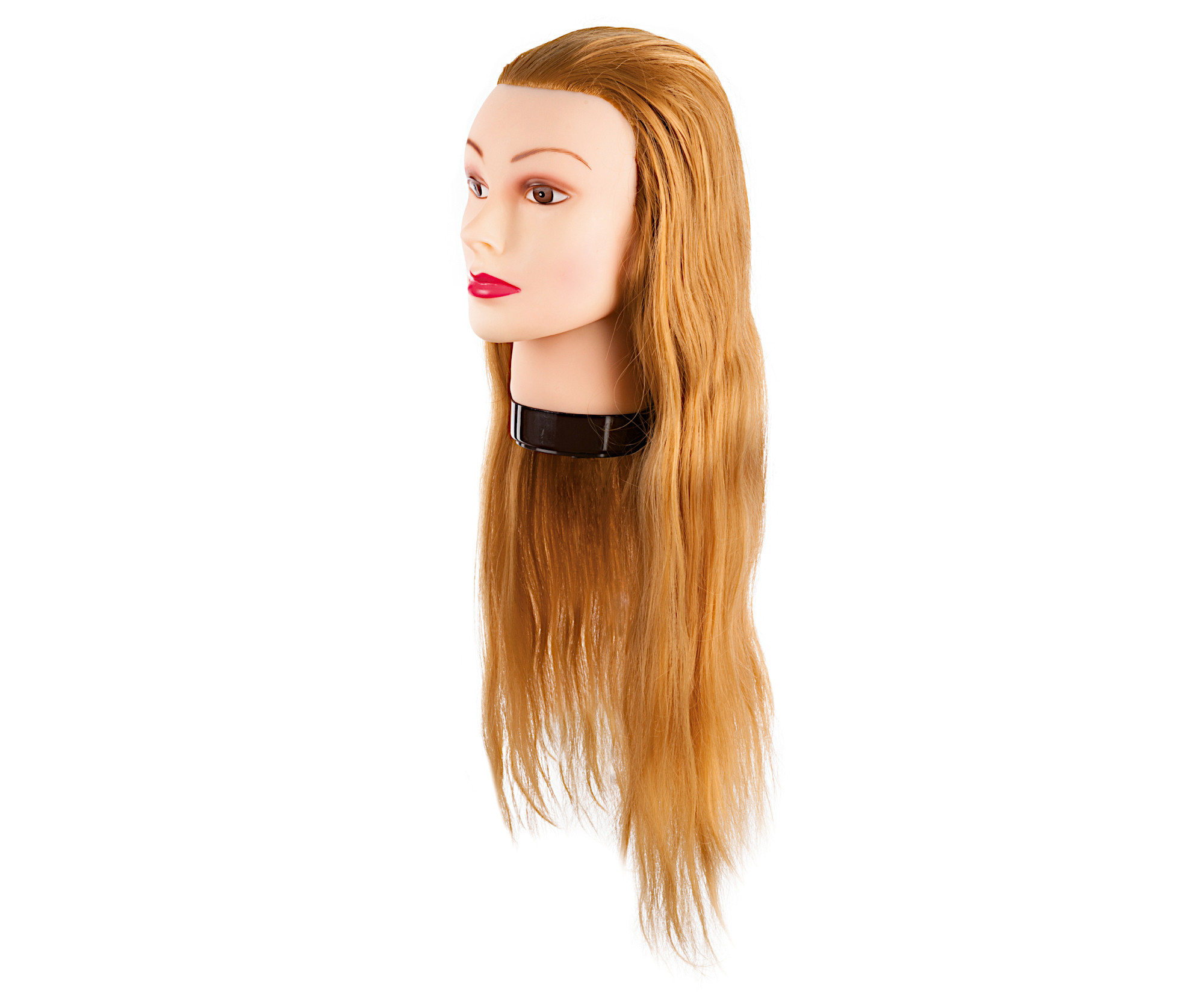 E-shop Cvičná hlava s umelými vlasmi Eurostil Professional - svetlá blond, 55-60 cm (02545) + darček zadarmo