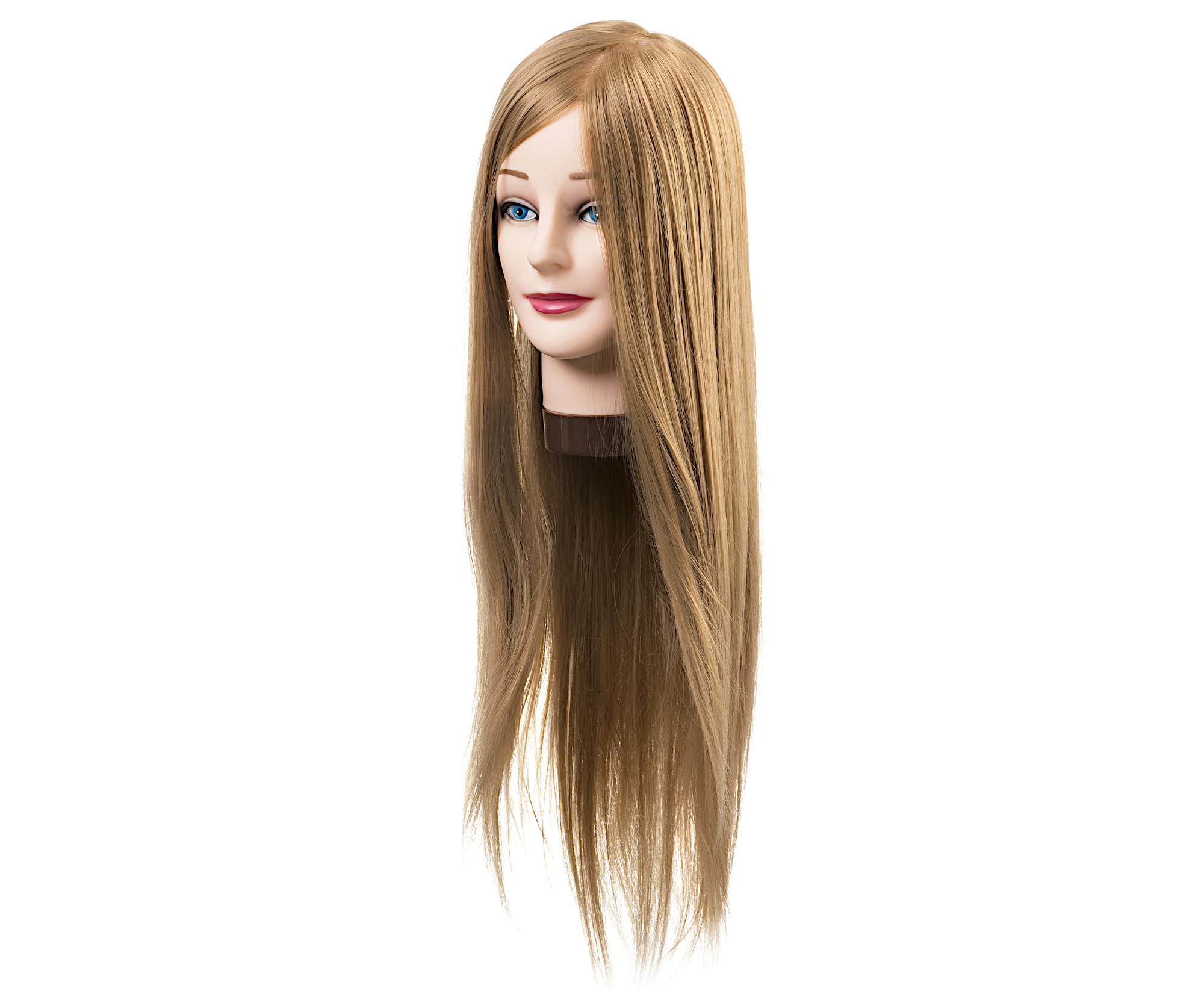 E-shop Cvičná hlava s umelými vlasmi Eurostil Professional - blond, 45-55 cm (04955) + darček zadarmo