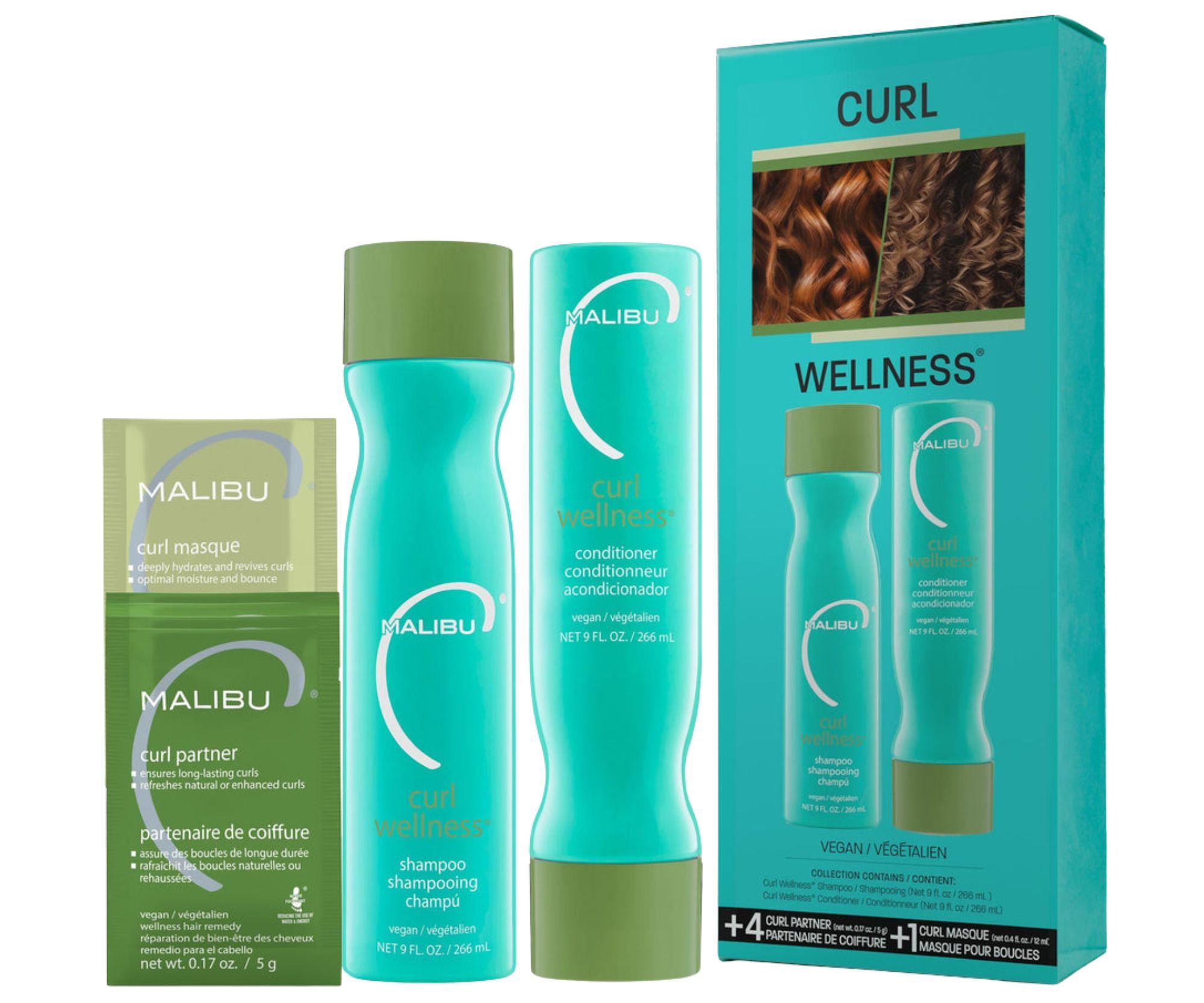 Sada vlasovej starostlivosti pre kučeravé a vlnité vlasy Malibu C Curl Wellness + darček zadarmo