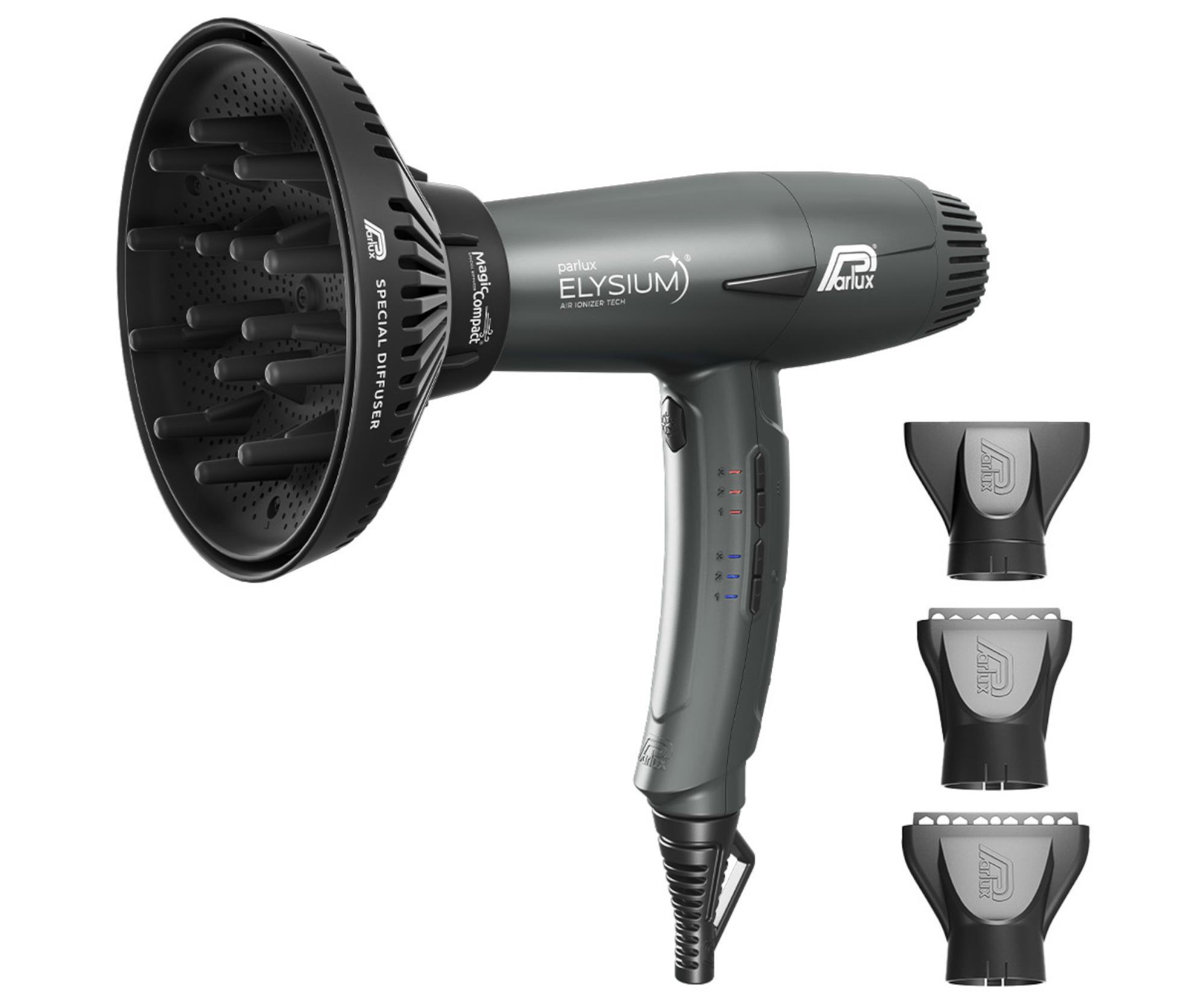 E-shop Profesionálny fén na vlasy s difuzérom Parlux Elysium Titanium Grey - 2300 W, metalický šedý + darček zadarmo