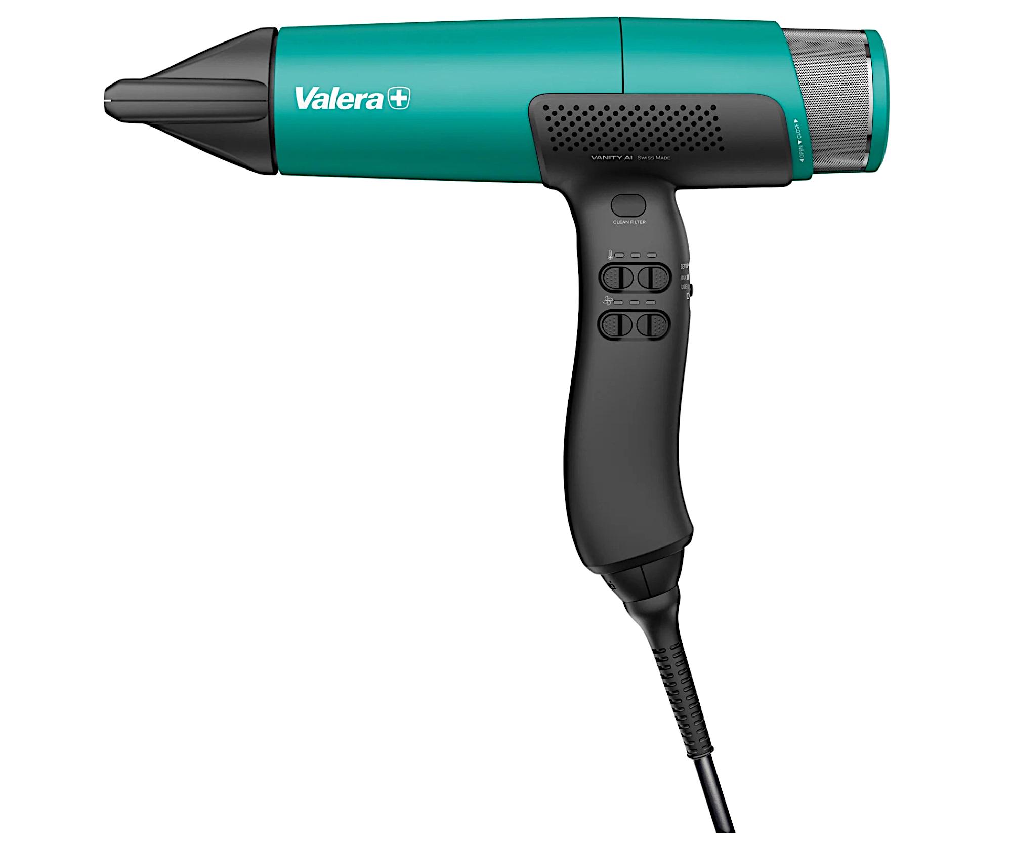E-shop Profesionálny fén na vlasy Valera VanityCare AI 501,00 VA EP Emerald Pulse - 2000 W, smaragdovo zelený (501.00 VA EP) + darček zadarmo