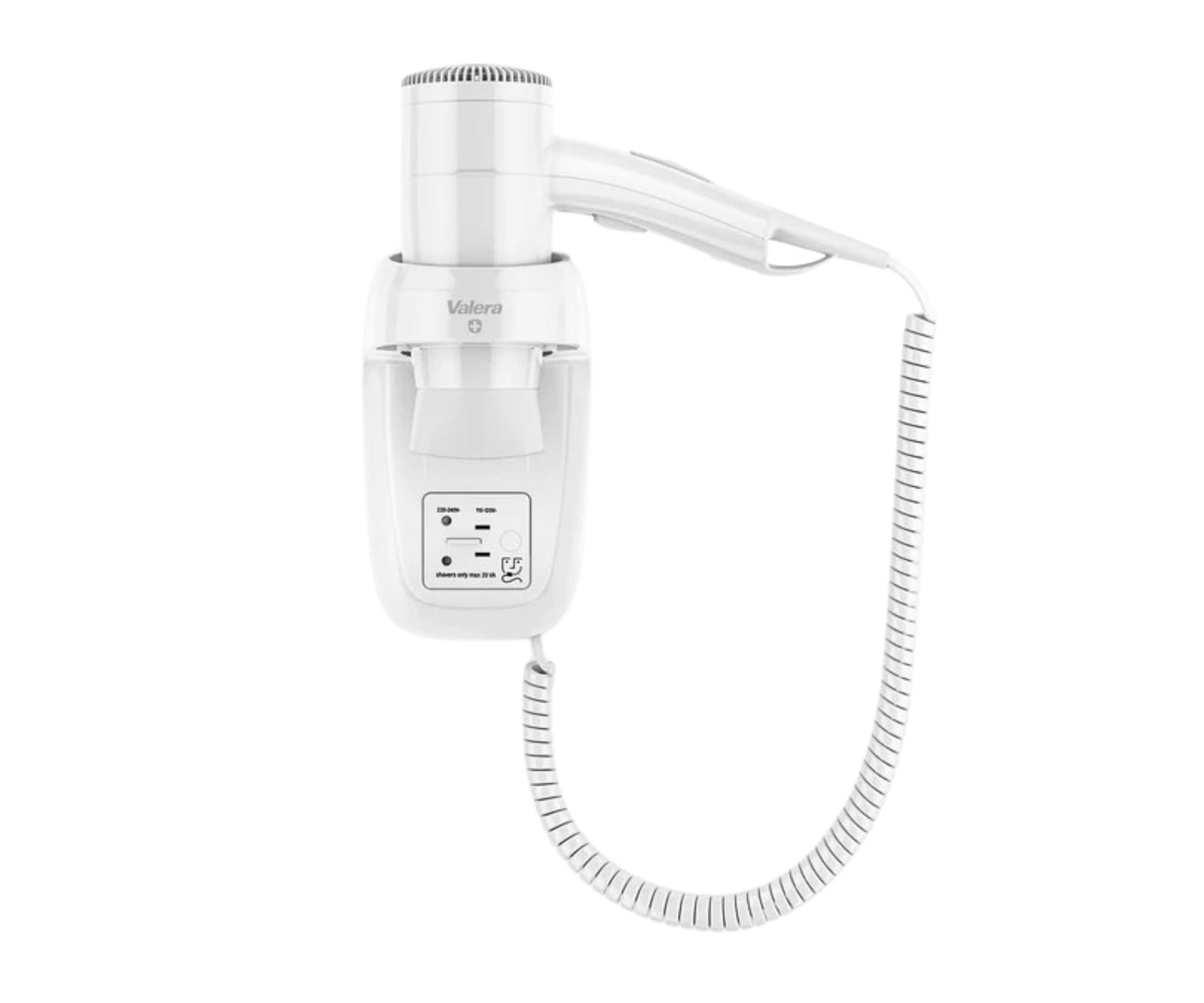 E-shop Fén na stenu so zásuvkou pre holiaci strojček Valera Premium Smart 1200 Shaver - 1200 W, krémový (533.03/044.05) + darček zadarmo