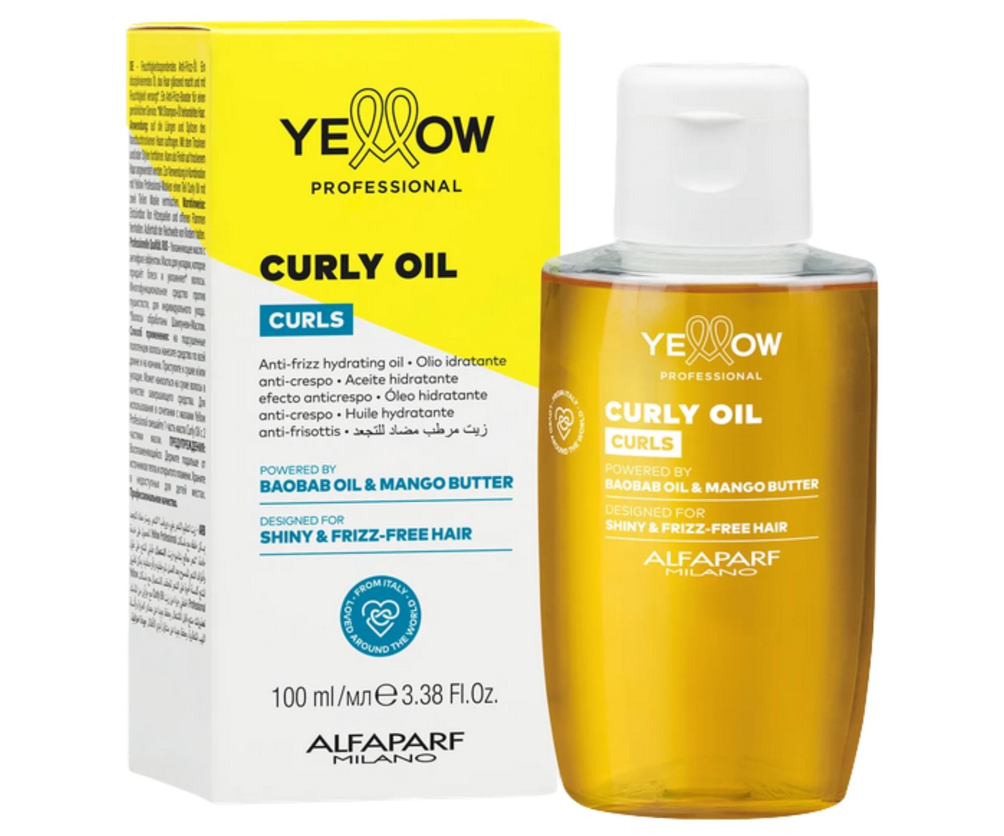 E-shop Rozjasňujúci a zjemňujúci olej pre vlnité a kučeravé vlasy Yellow Professional Curls Curly Oil - 100 ml + darček zadarmo