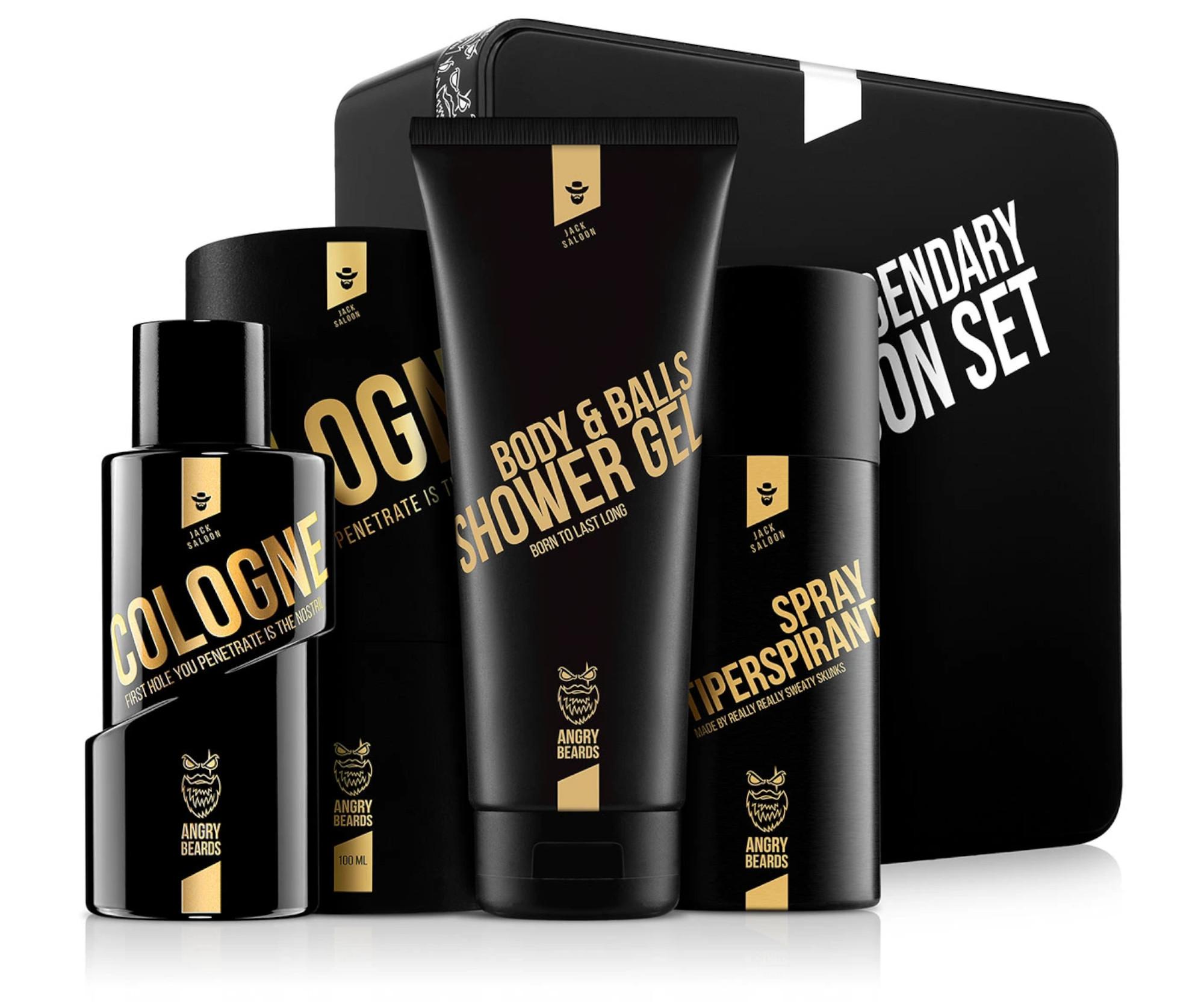 E-shop Pánska darčeková sada pre starostlivosť o telo Angry Beards Legendary Jack Saloon Set (AB-STO26-028JS-000-2437) + darček zadarmo