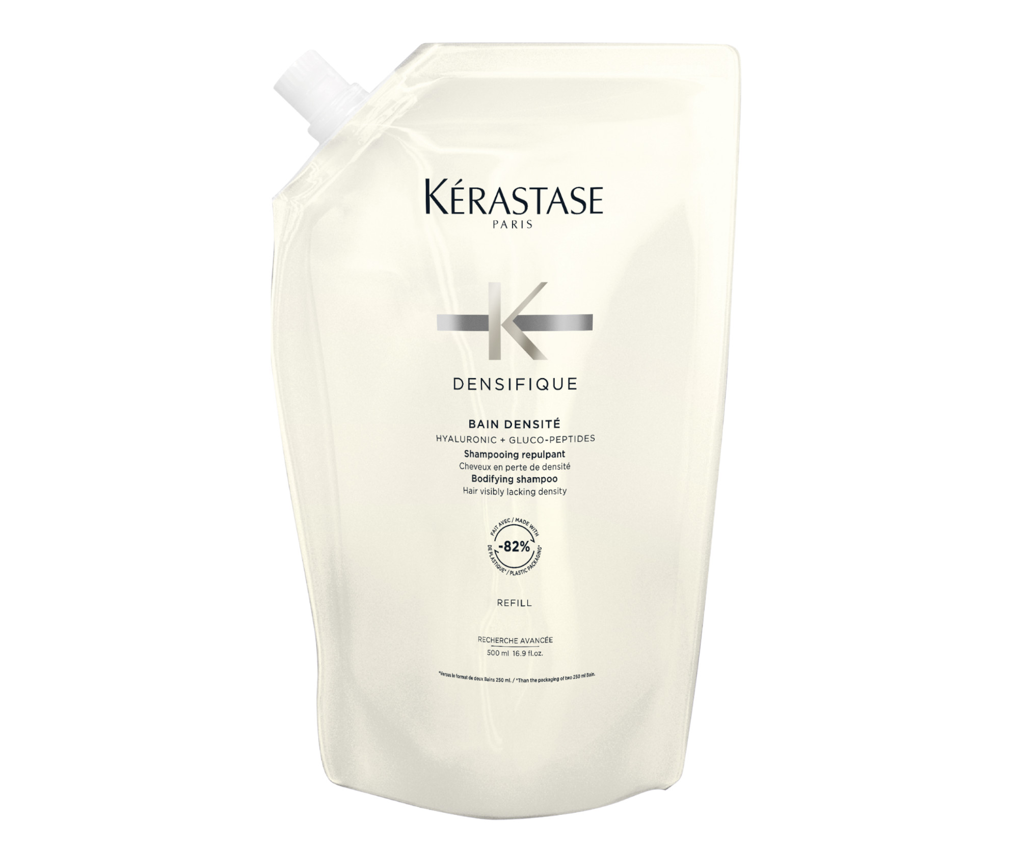 Šampón pre hustotu vlasov Kérastase Densifique Bain Densité Refill - 500 ml, náhradná náplň + darček zadarmo