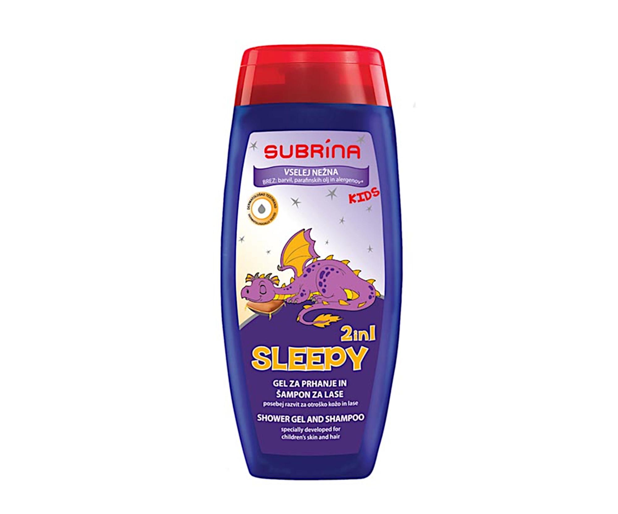 E-shop Detský sprchový gél a šampón 2v1 Subrina Sleepy - 250 ml (060331) + darček zadarmo