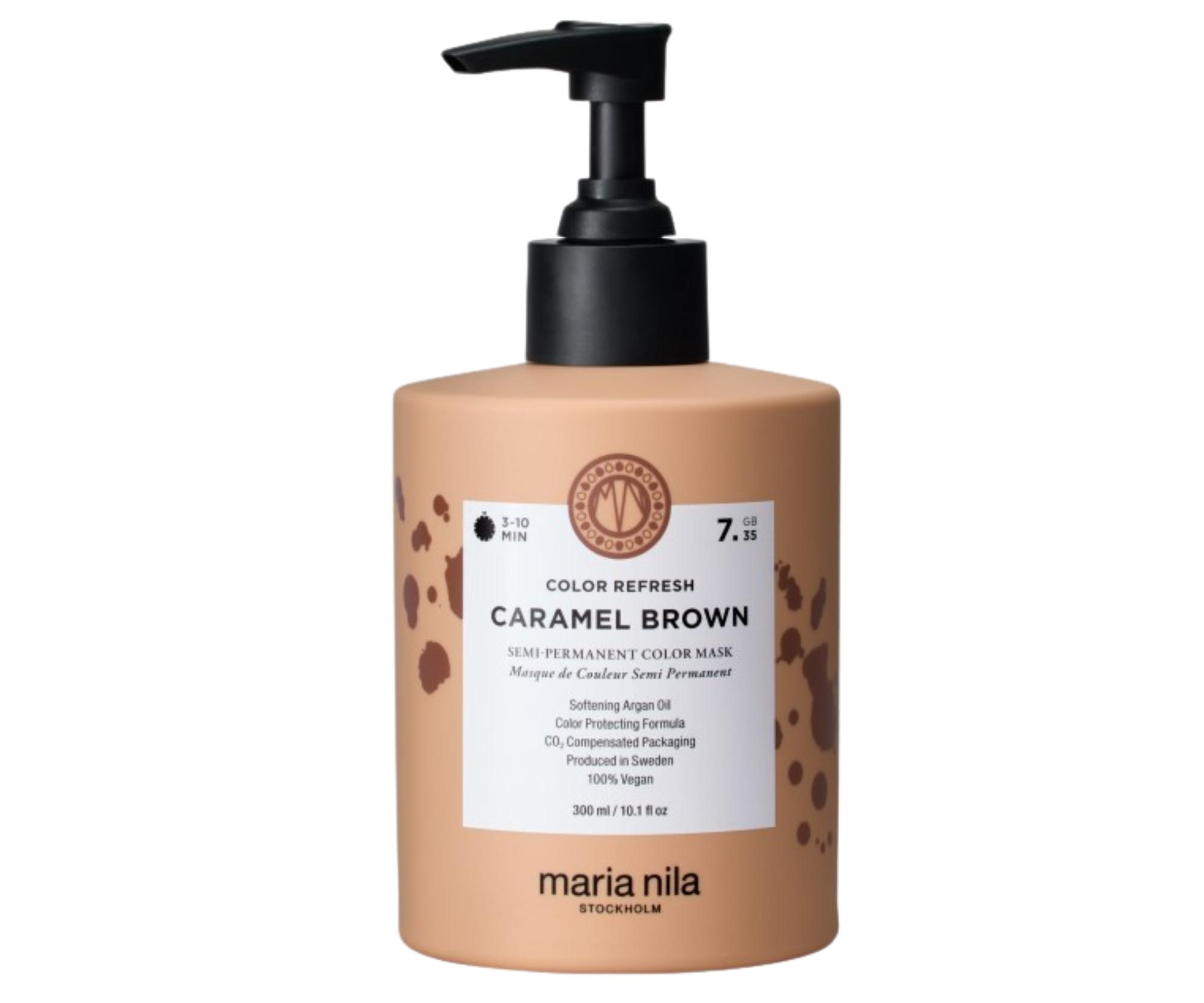 E-shop Maska na oživenie farby vlasov Maria Nila Colour Refresh Caramel Brown - karamelovo hnedá, 300 ml + darček zadarmo