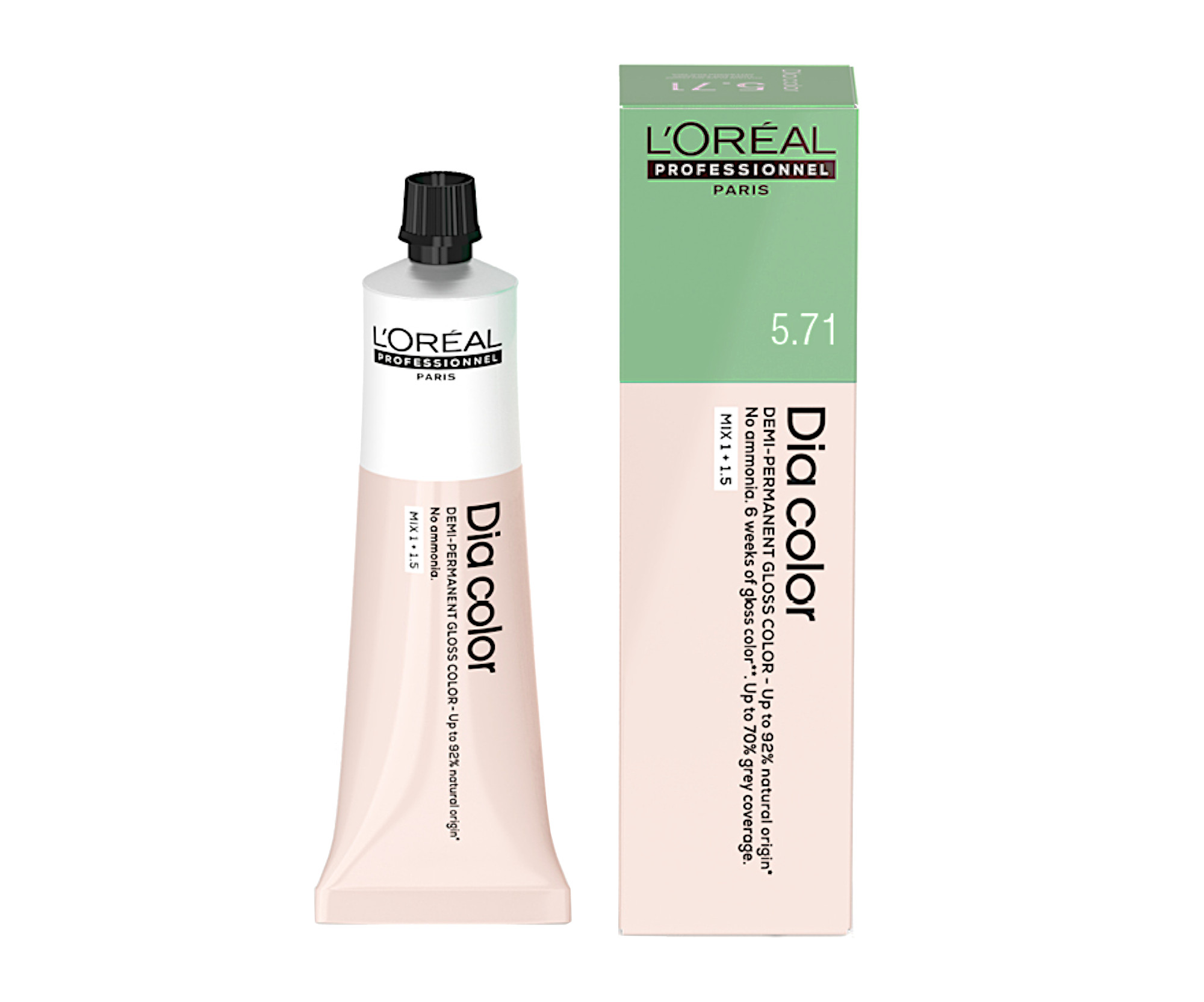 E-shop Preliv na vlasy Loréal Professionnel Dia color 60 ml - 5.71 svetlo hnedá matná popolavá - L’Oréal Professionnel + darček zadarmo