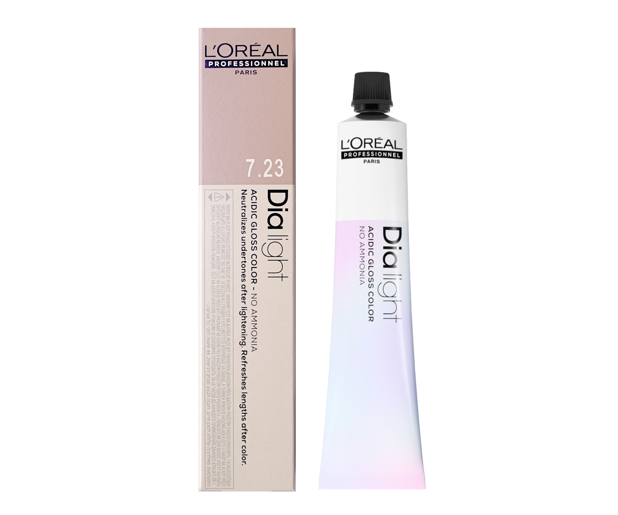 E-shop Preliv na vlasy Loréal Dialight 50 ml - odtieň 7.23 blond dúhový zlatý - L’Oréal Professionnel + darček zadarmo