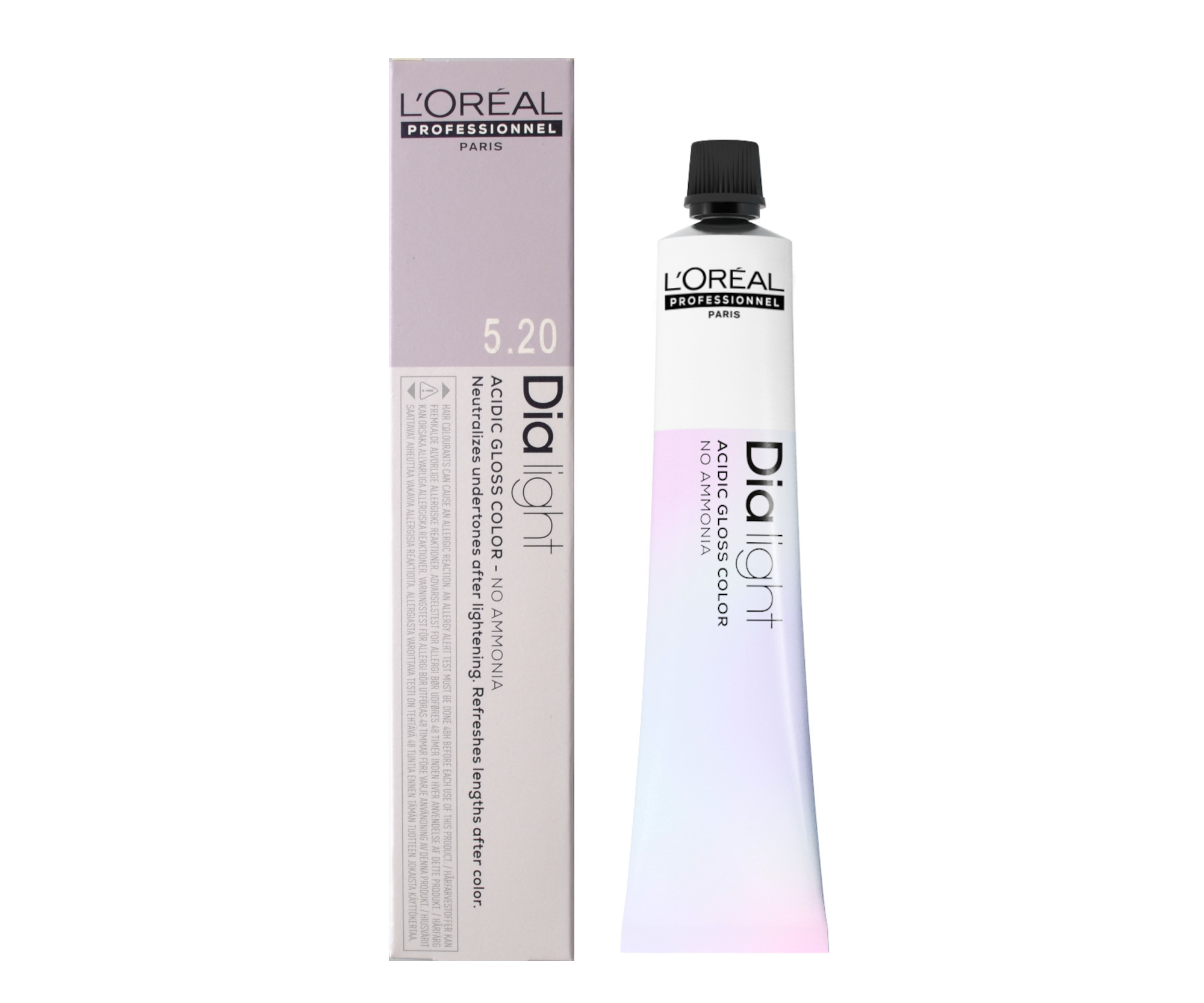 E-shop Preliv na vlasy Loréal Dialight 50 ml - odtieň 5.20 svetlý intenzívny dúhový hnedý - L’Oréal Professionnel + darček zadarmo
