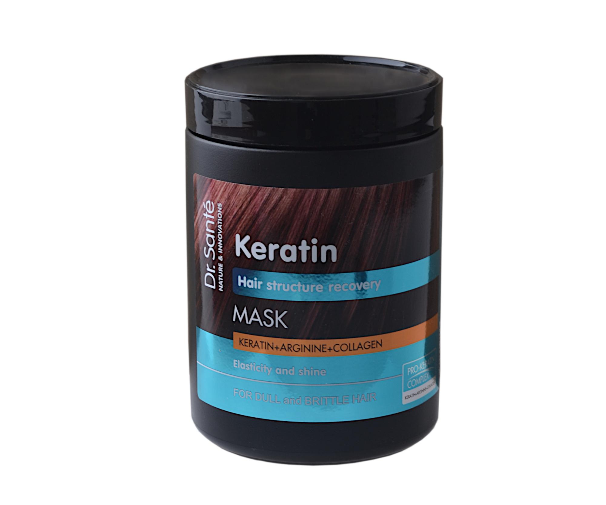 E-shop Maska pre obnovu matných a krehkých vlasov Dr. Santé Keratin - 1000 ml + darček zadarmo