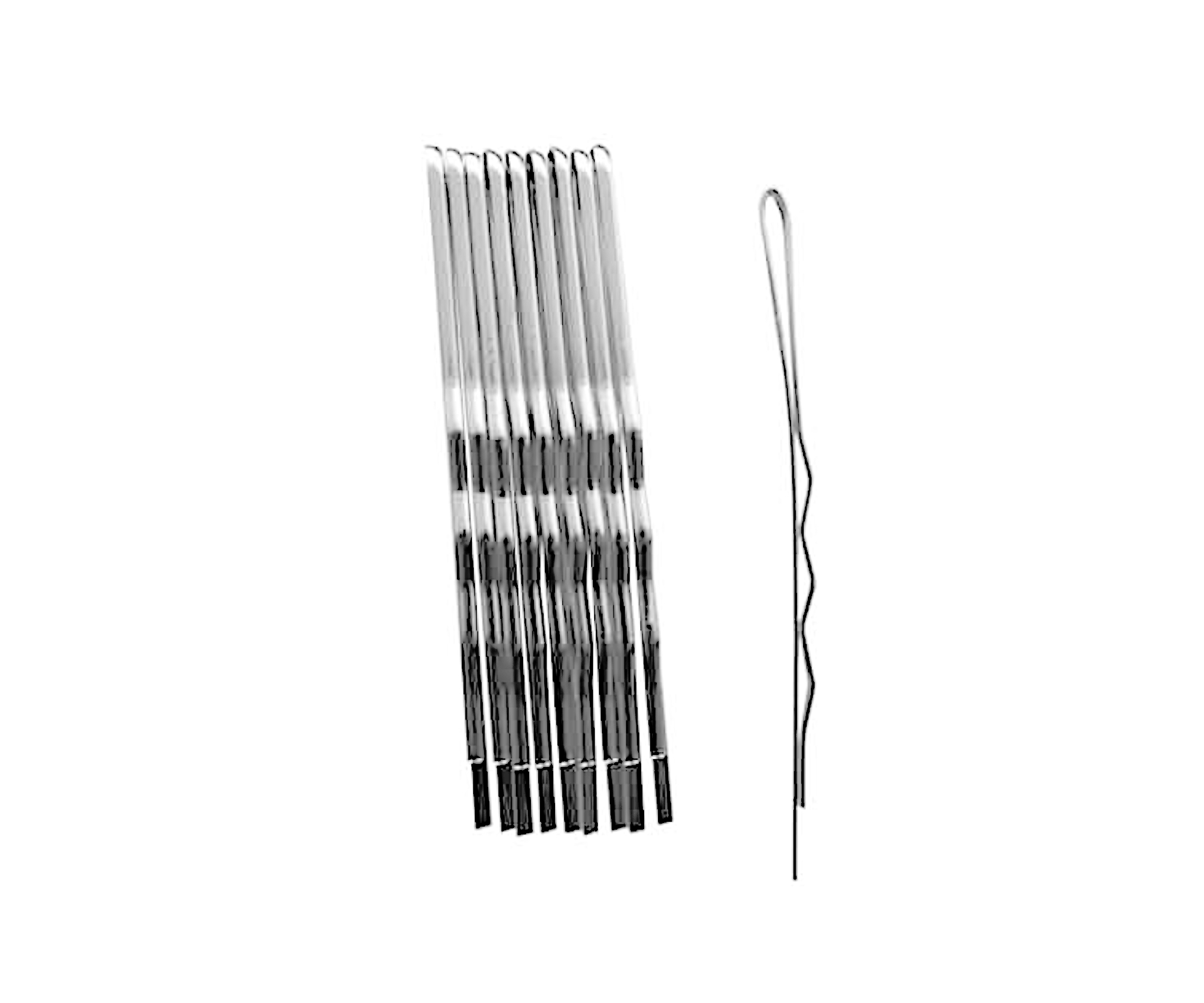 E-shop Vlnitá sponka Duko 526N - 6 cm, strieborná - 10 ks