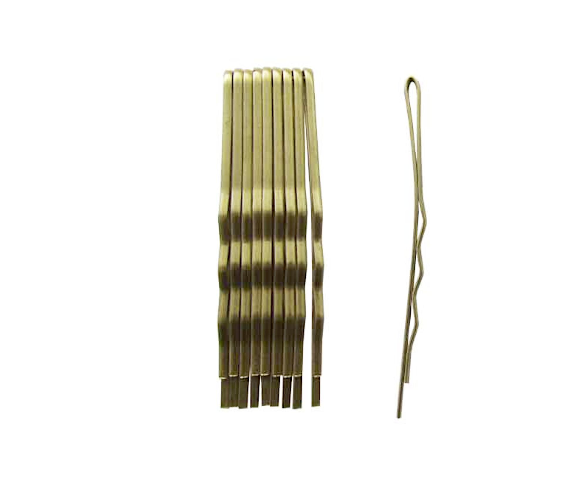 E-shop Vlnitá sponka Duko 526Z - 6 cm, zlatá - 10 ks