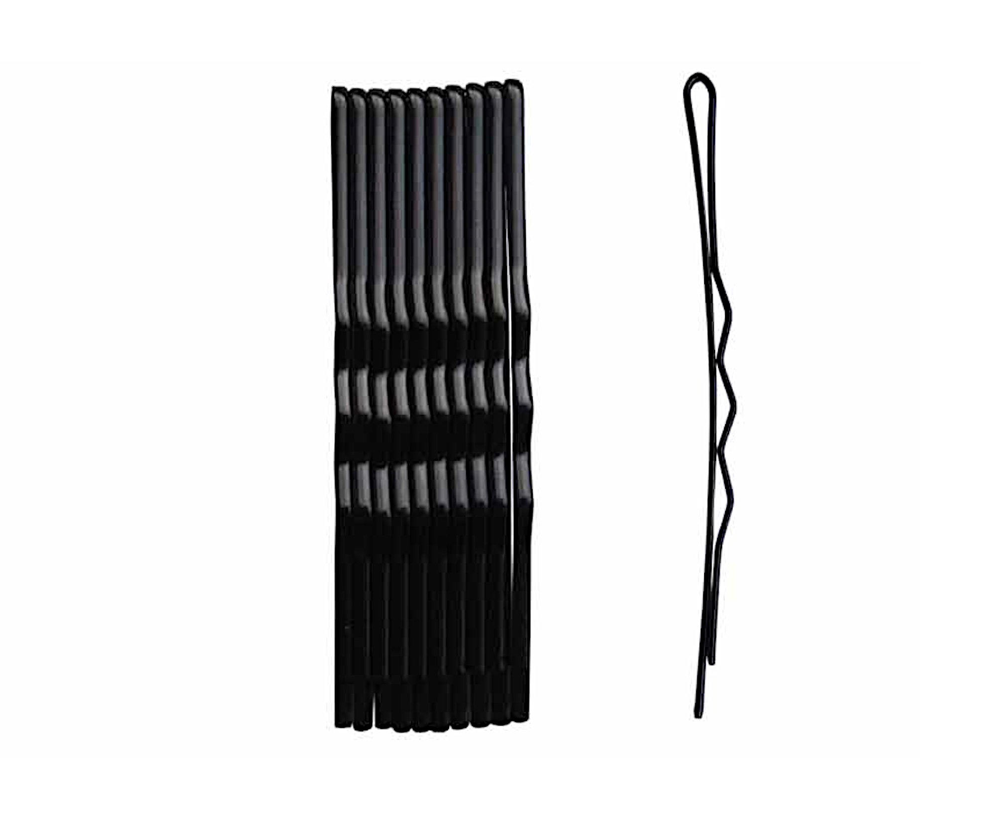 E-shop Vlnitá sponka Duko 527B - 7 cm, čierna - 10 ks