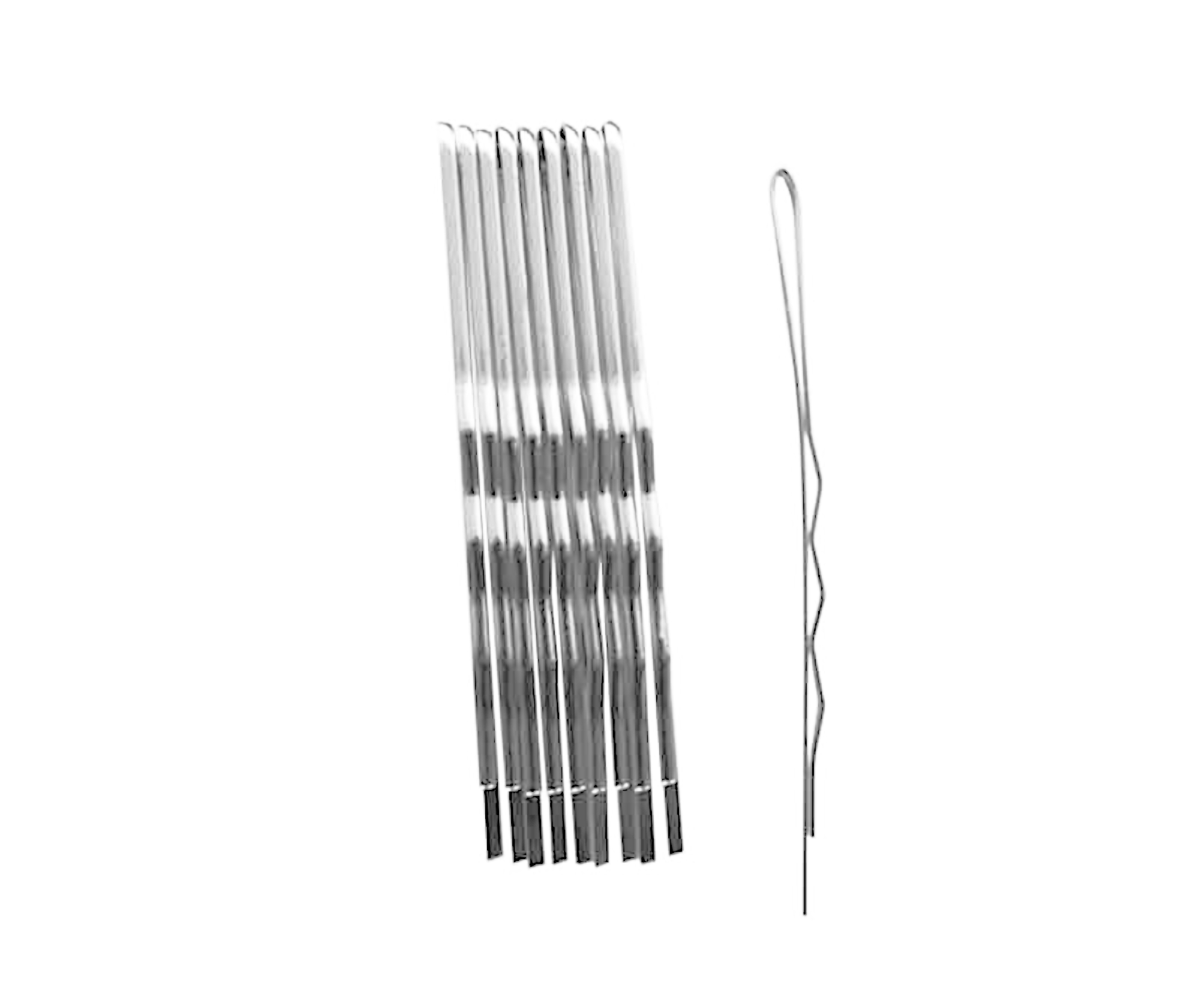 E-shop Vlnitá sponka Duko 527N - 7 cm, strieborná - 10 ks
