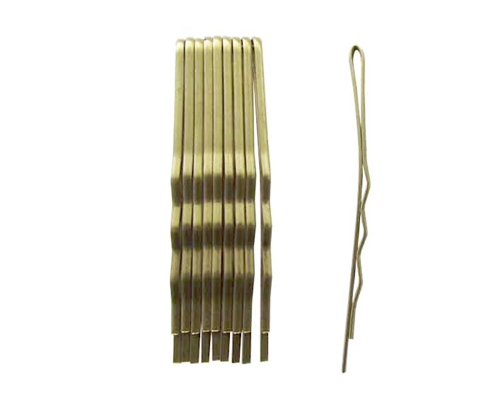 E-shop Vlnitá sponka Duko 527Z - 7 cm, zlatá - 10 ks
