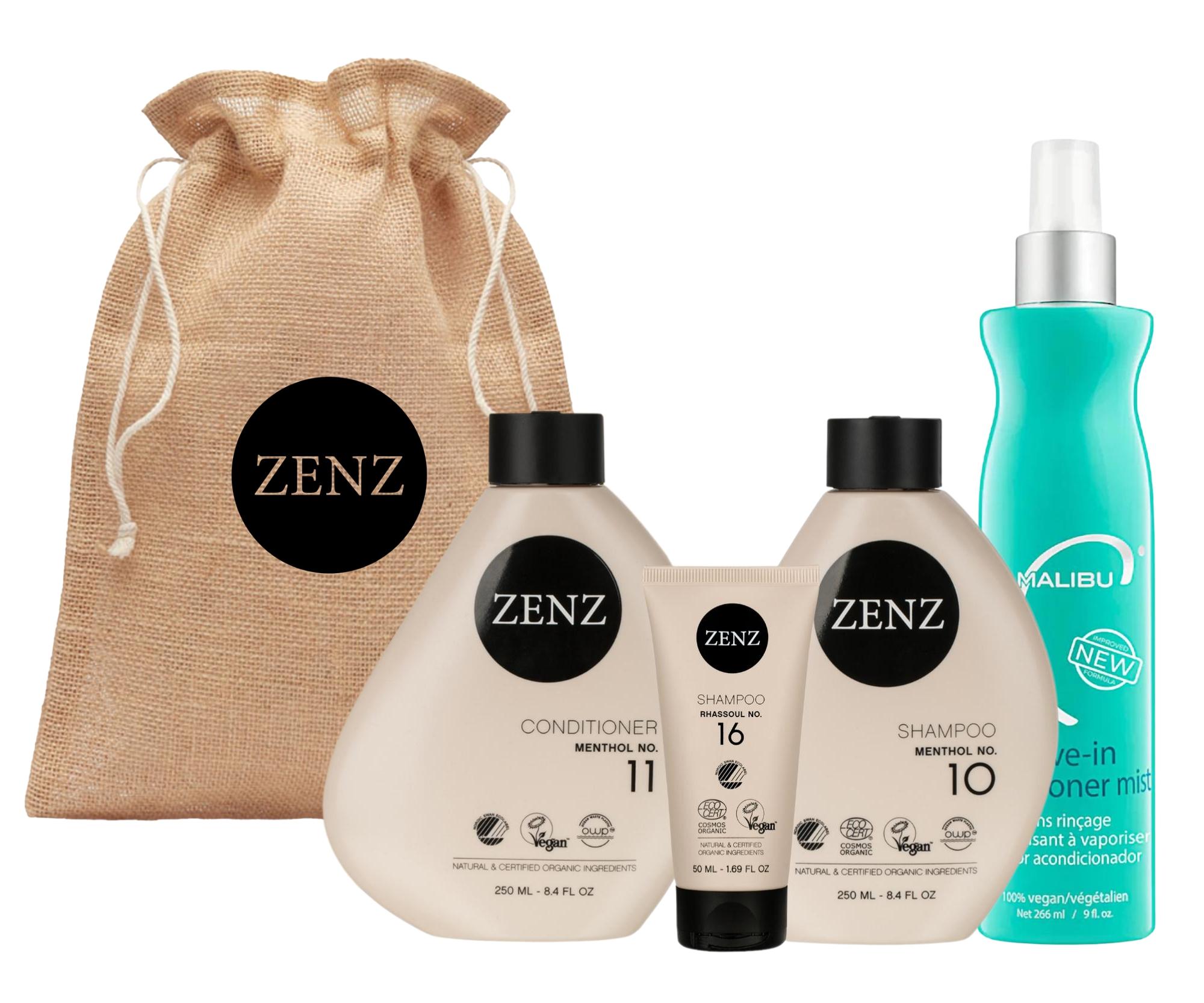 E-shop Darčeková sada pre jemné a mastiace sa vlasy Zenz Menthol + kondicionér Malibu C zadarmo + darček zadarmo
