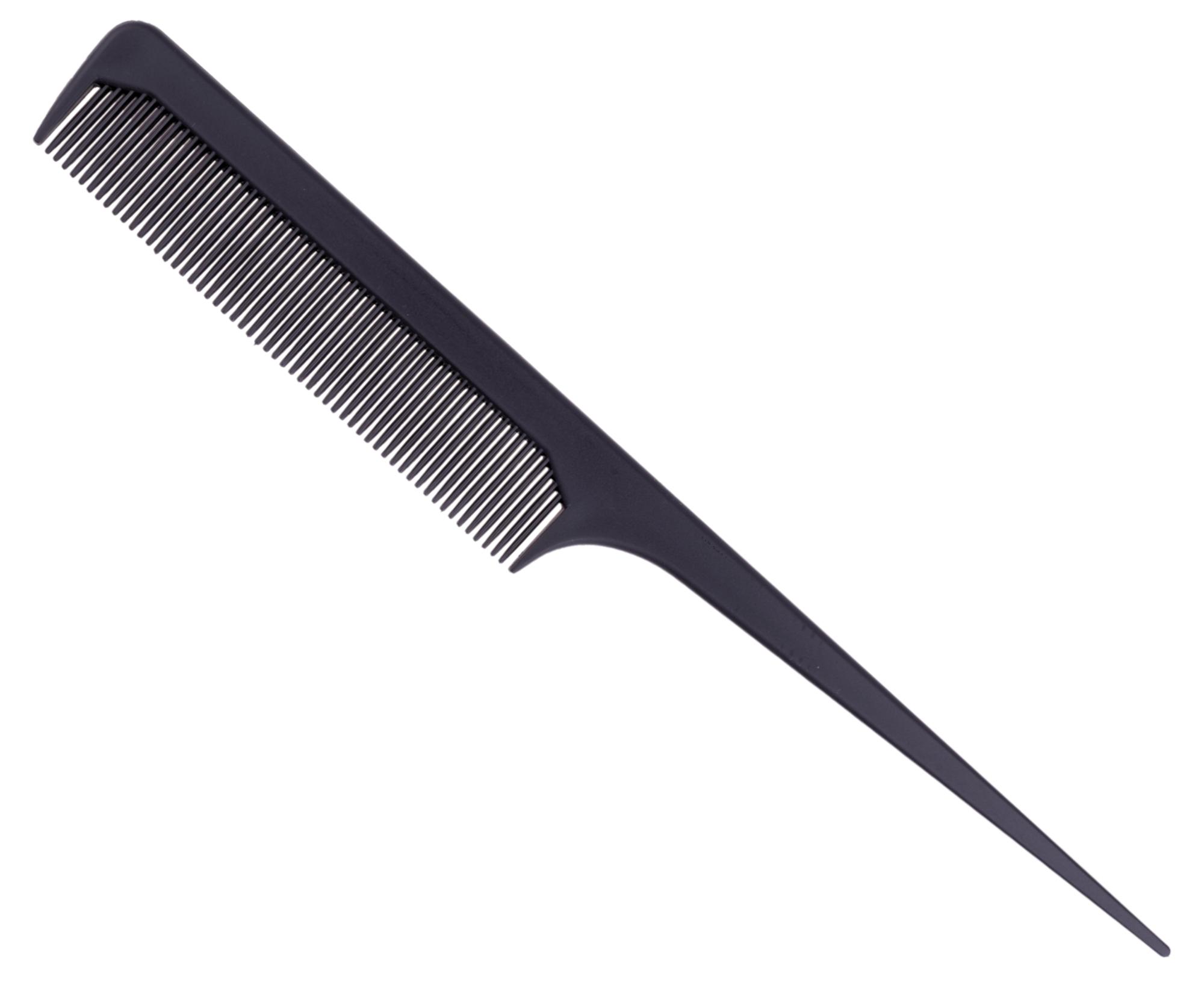 E-shop Tupírovací hrebeň Detail - Hair style Plastic Tail Comb - 21,5 cm, čierny