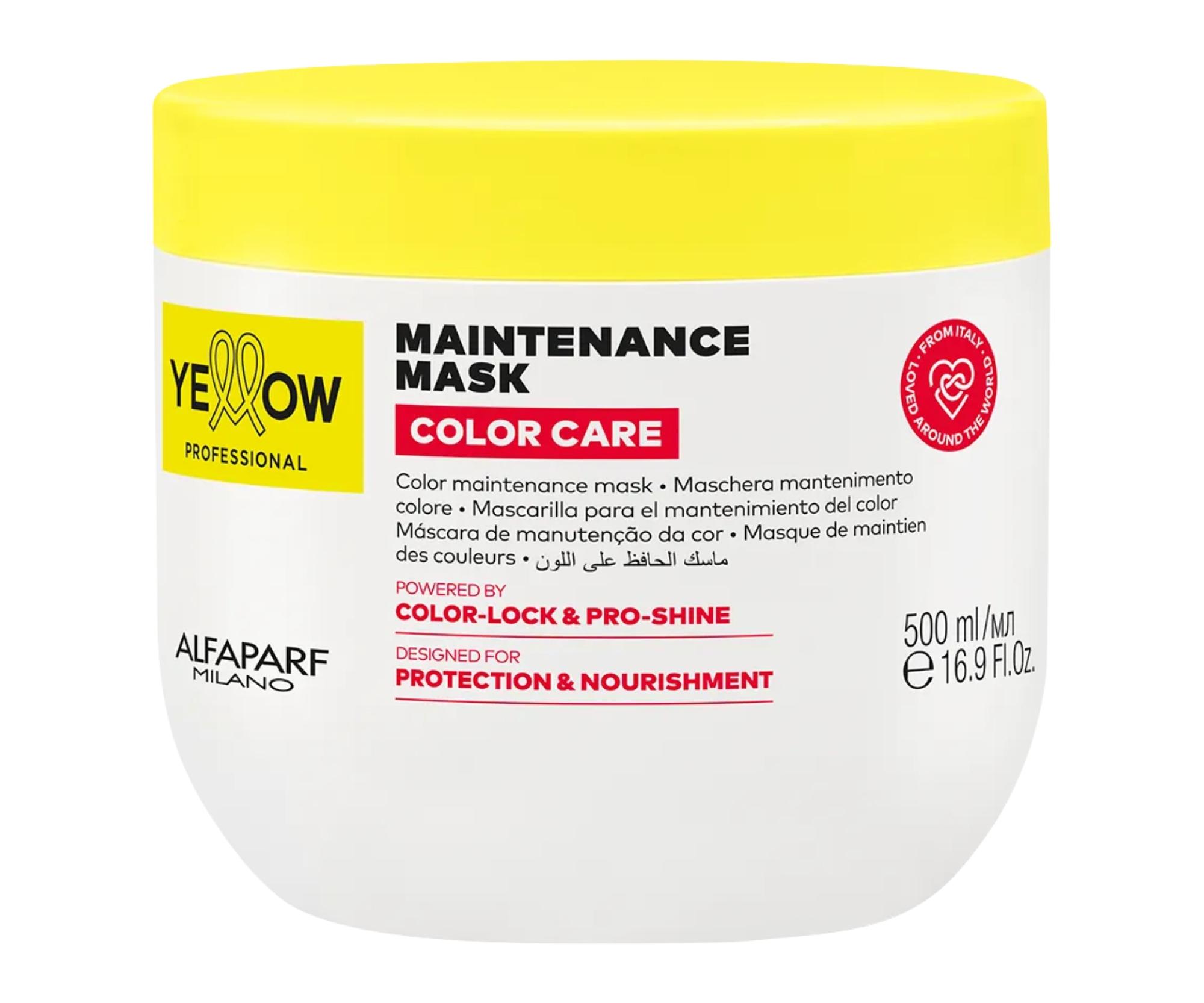 E-shop Maska na zachovanie farby farbených vlasov Yellow Professional Color Care Maintenance Mask - 500 ml + darček zadarmo