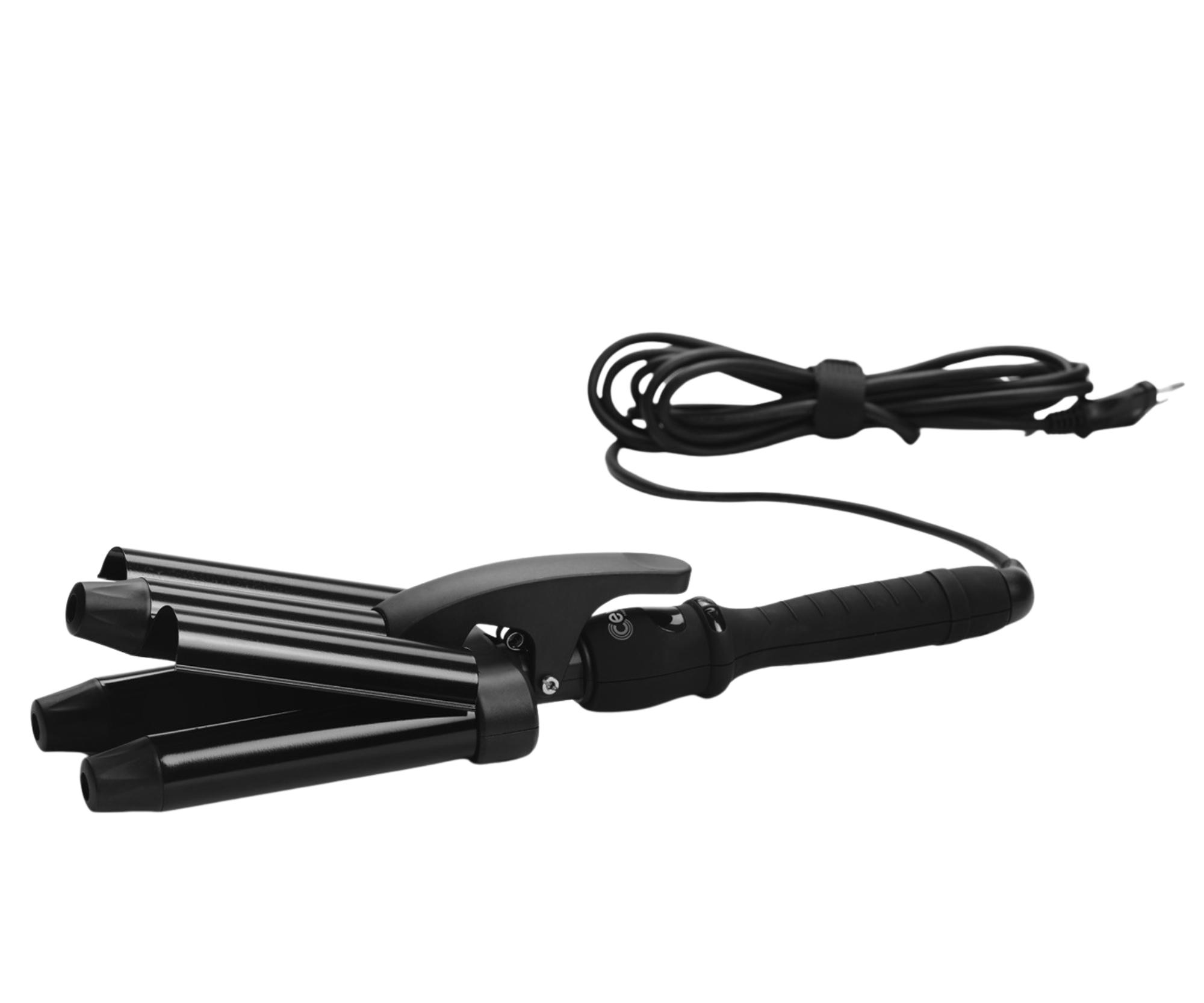 E-shop Profesionálna trojkulma pre stredné vlny Cera Triple Barrel Waver XL - 25 mm, čierna (10911) + darček zadarmo