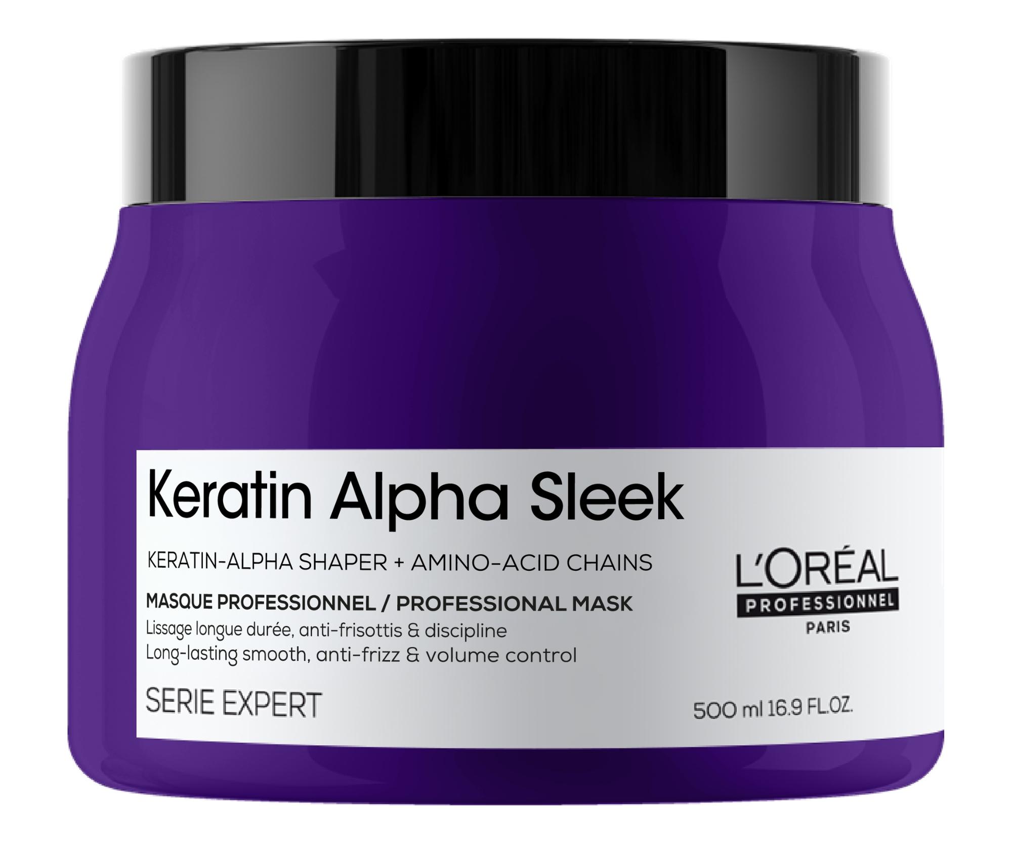 E-shop Maska pre uhladenie krepatých vlasov Loréal Professionnel Serie Expert Keratin Alpha Sleek - 500 ml - L’Oréal Professionnel + darček zadarmo