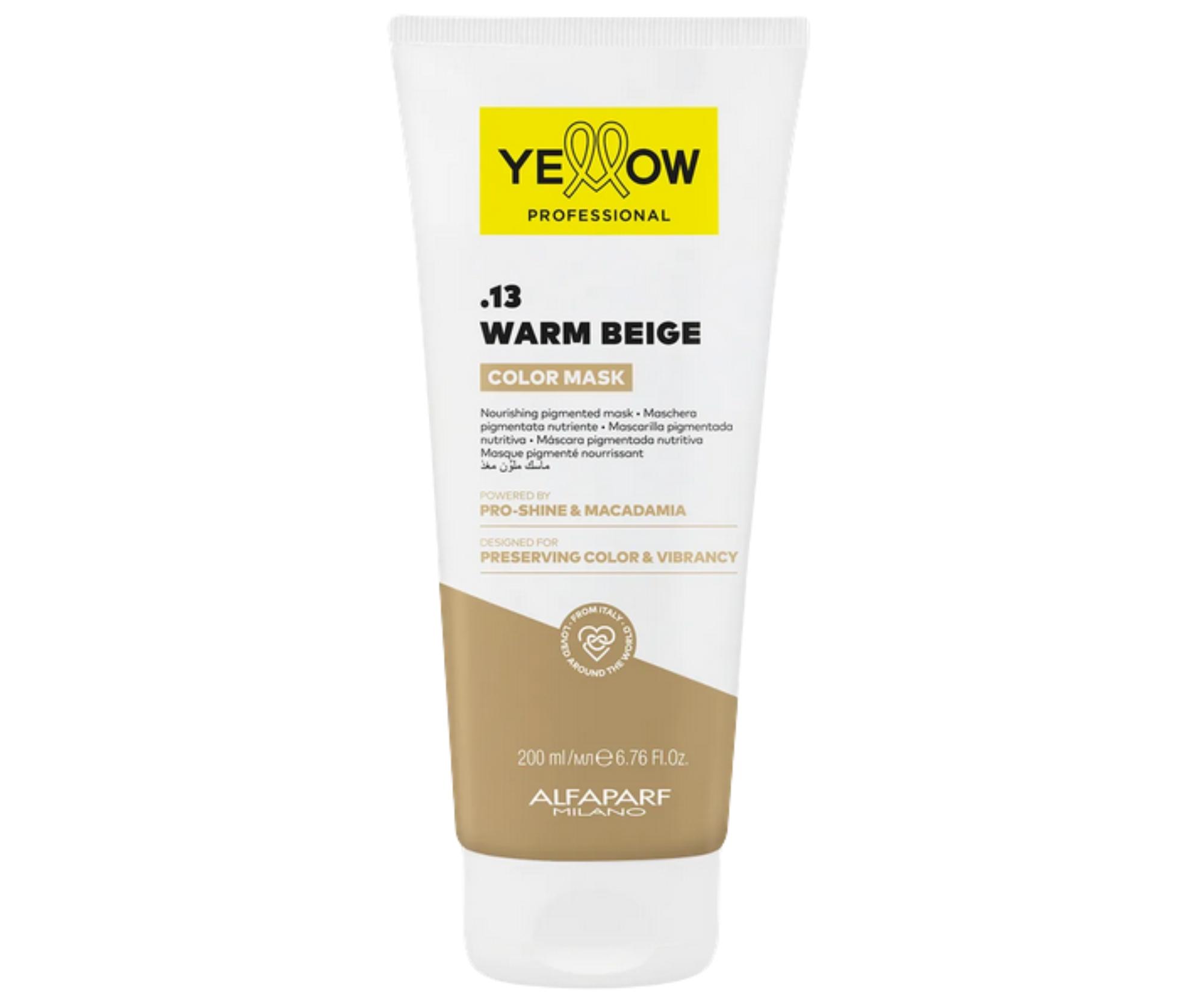 E-shop Vyživujúca maska s farebným pigmentom Yellow Professional Color Mask .13 Warm Beige - teplá béžová, 200 ml + darček zadarmo