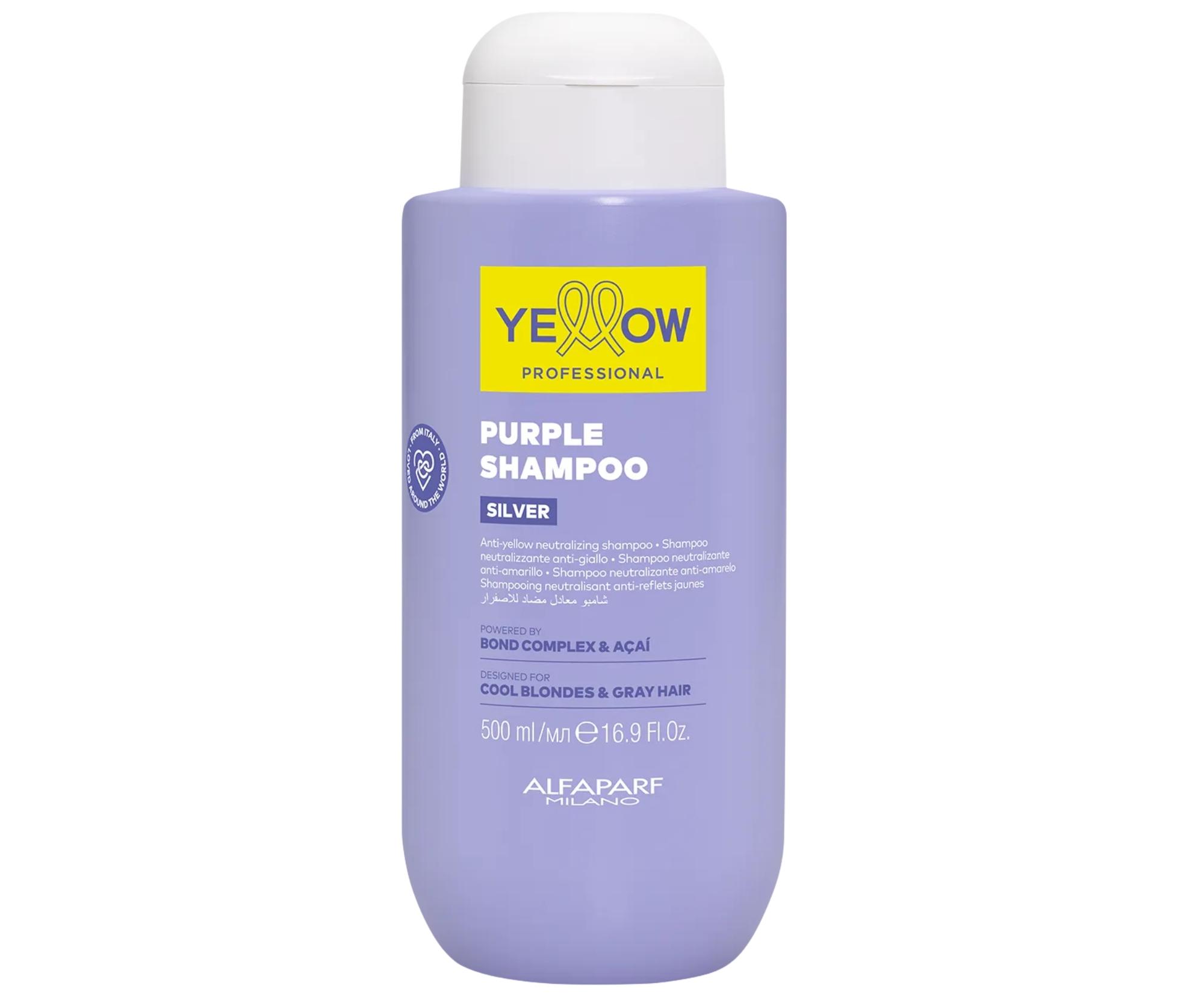 E-shop Fialový šampón na neutralizáciu žltých tónov Yellow Professional Silver Purple Shampoo - 500 ml + darček zadarmo