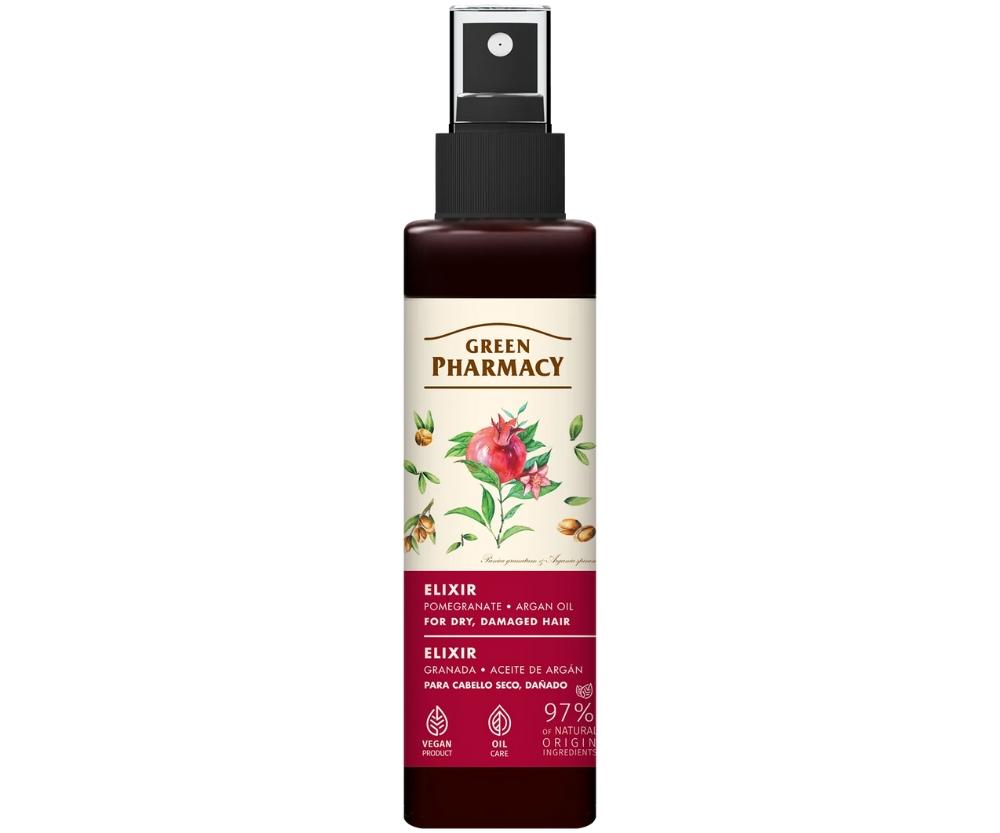 E-shop Bezoplachový sprej pre suché a poškodené vlasy Green Pharmacy Elixir - 150 ml