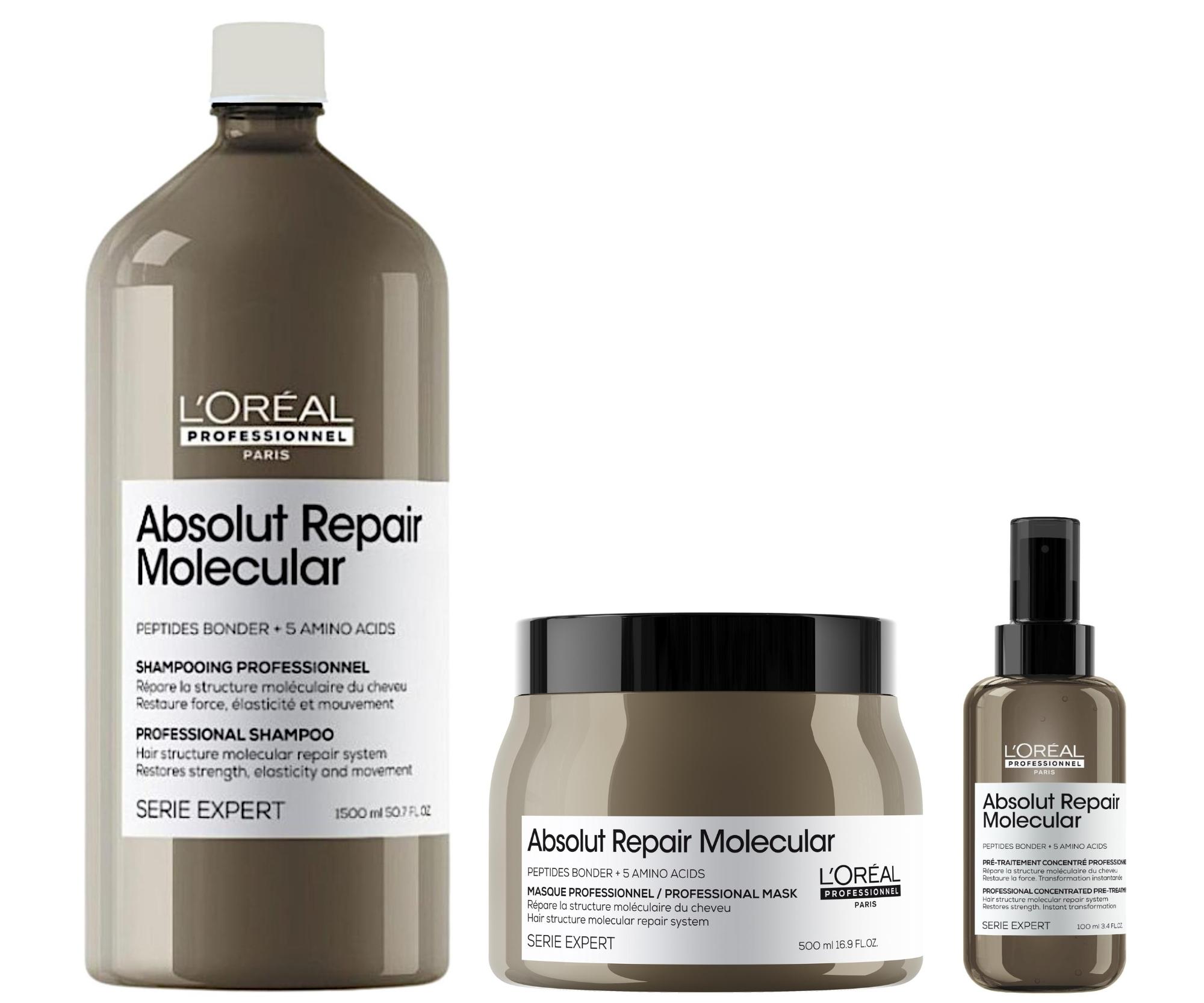 E-shop Sada pre poškodené vlasy Loréal Professionnel Serie Expert Absolut Repair Molecular + prípravná starostlivosť 100 ml zadarmo - L’Oréal Professionnel +