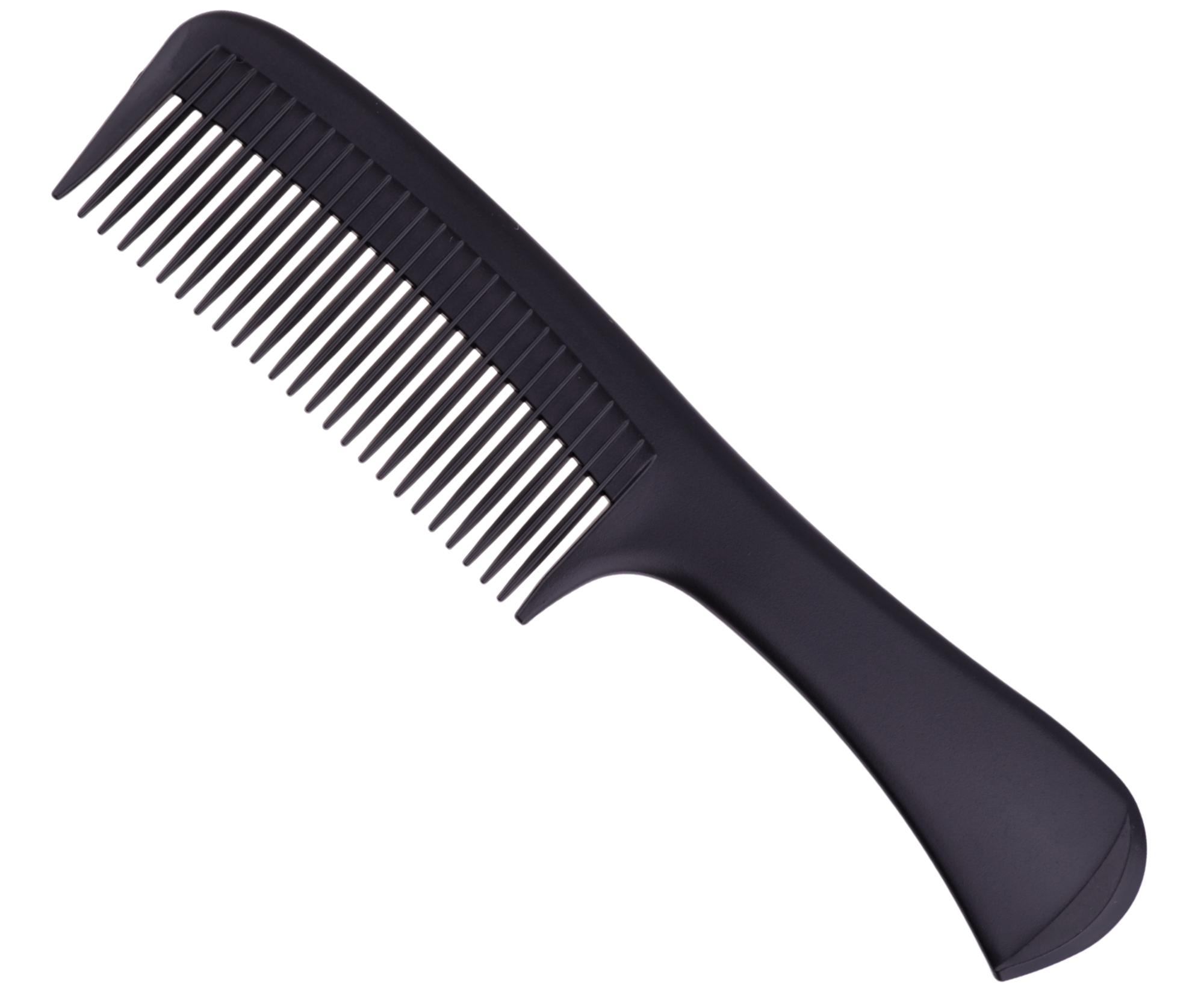 E-shop Hrebeň na vlasy s rukoväťou Detail - Hair style Handle Comb - 21,5 cm, čierny