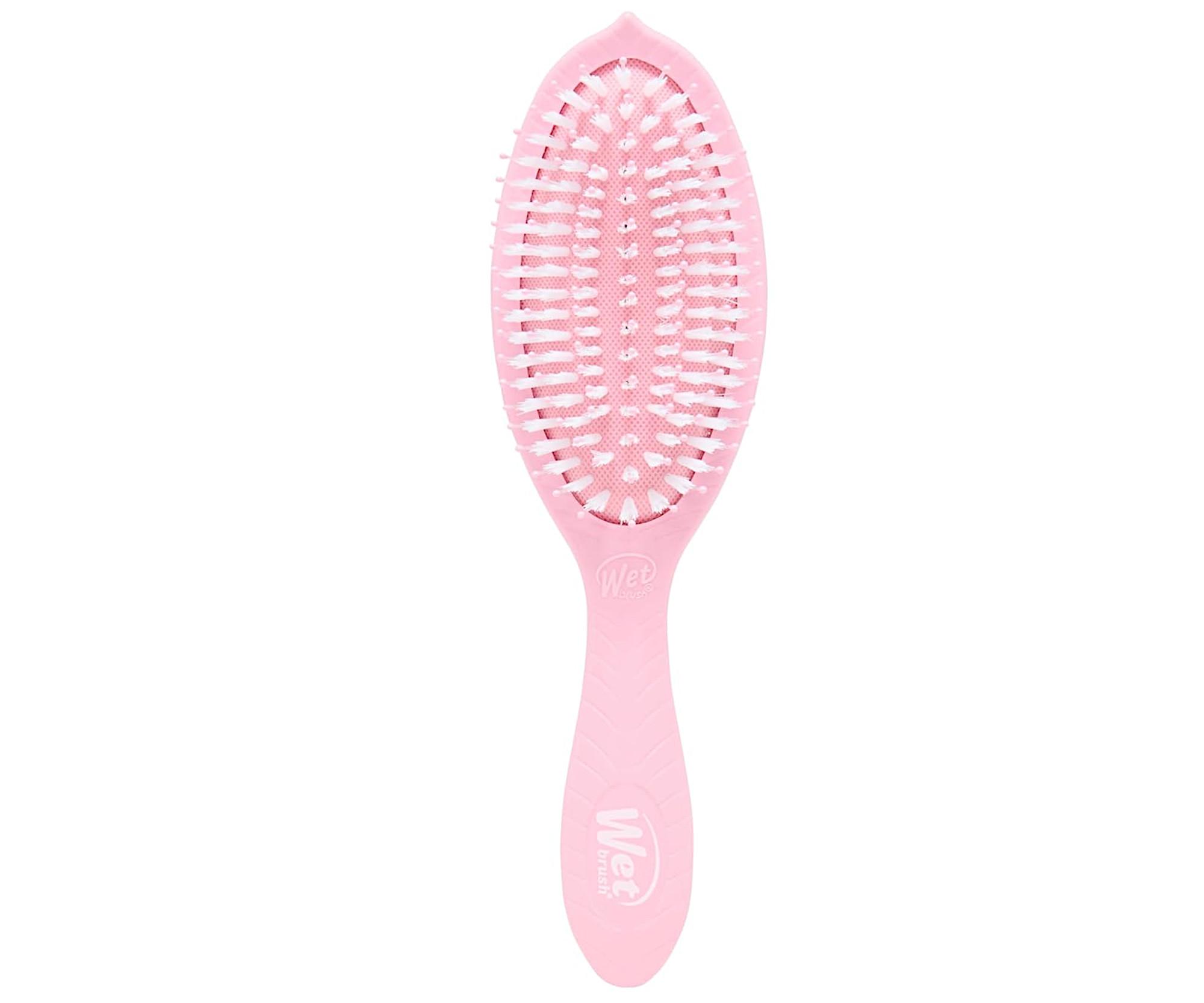 E-shop Kefa na rozčesávanie vlasov s prímesou melónového oleja Wet Brush Go Green Treatment a Shine Brush - ružová + darček zadarmo