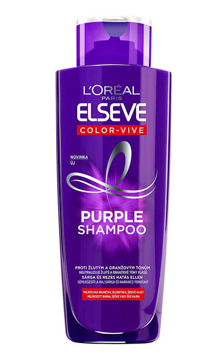 E-shop Šampón pre neutralizáciu žltých tónov Loréal Elseve Purple Shampoo - 200 ml - L’Oréal Paris + darček zadarmo