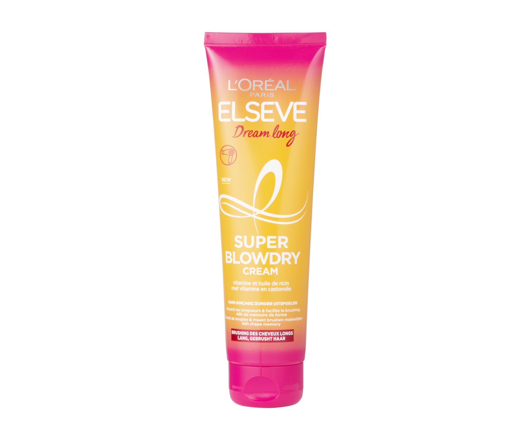 E-shop Termoochranný krém pre lámavé vlasy Loréal Elseve Dream Long Super Blowdry Cream - 150 ml - L’Oréal Paris + darček zadarmo