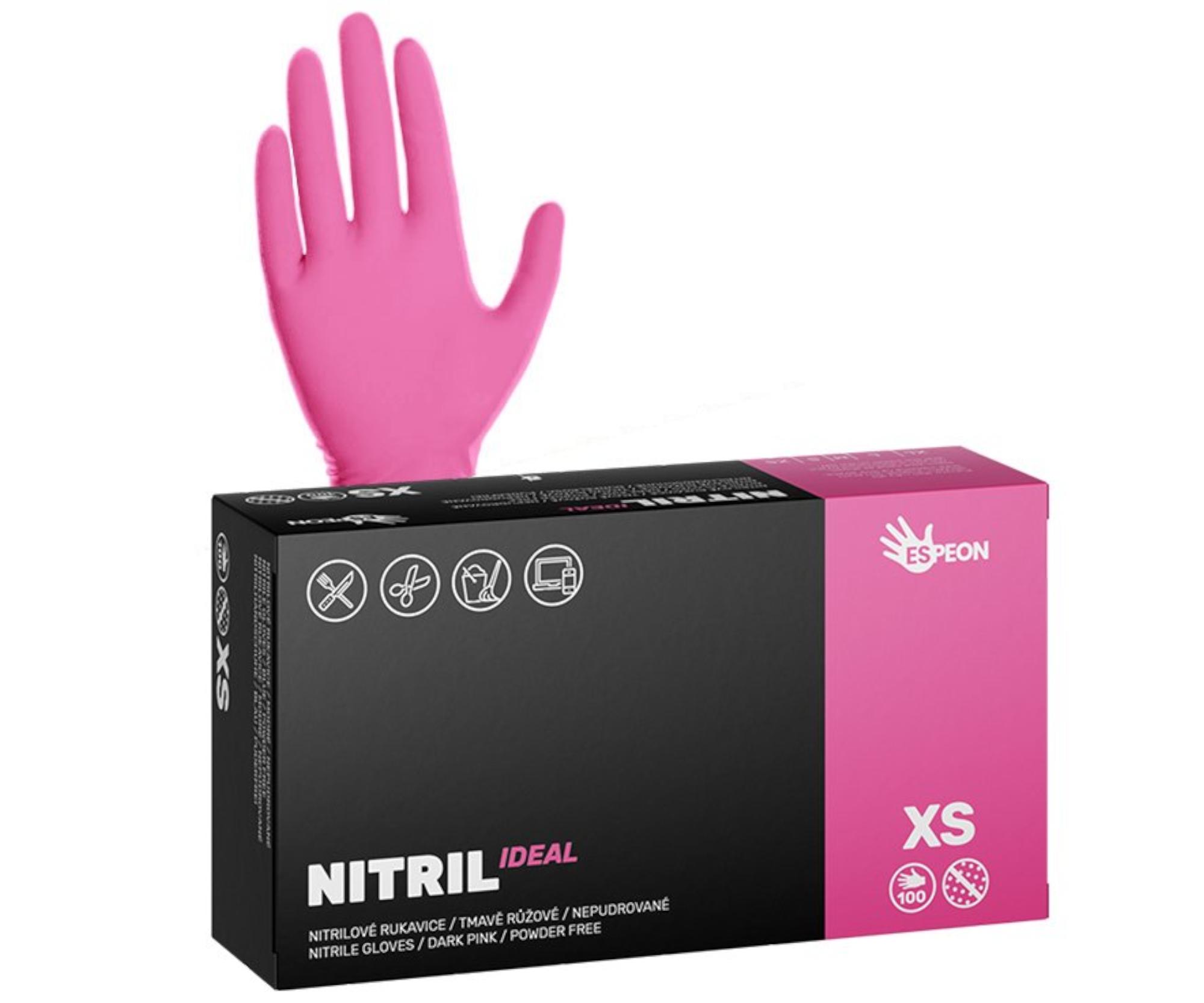 E-shop Nitrilové rukavice Espeon Nitril Ideal - 100 ks, ružové, veľkosť XS (100087) + darček zadarmo