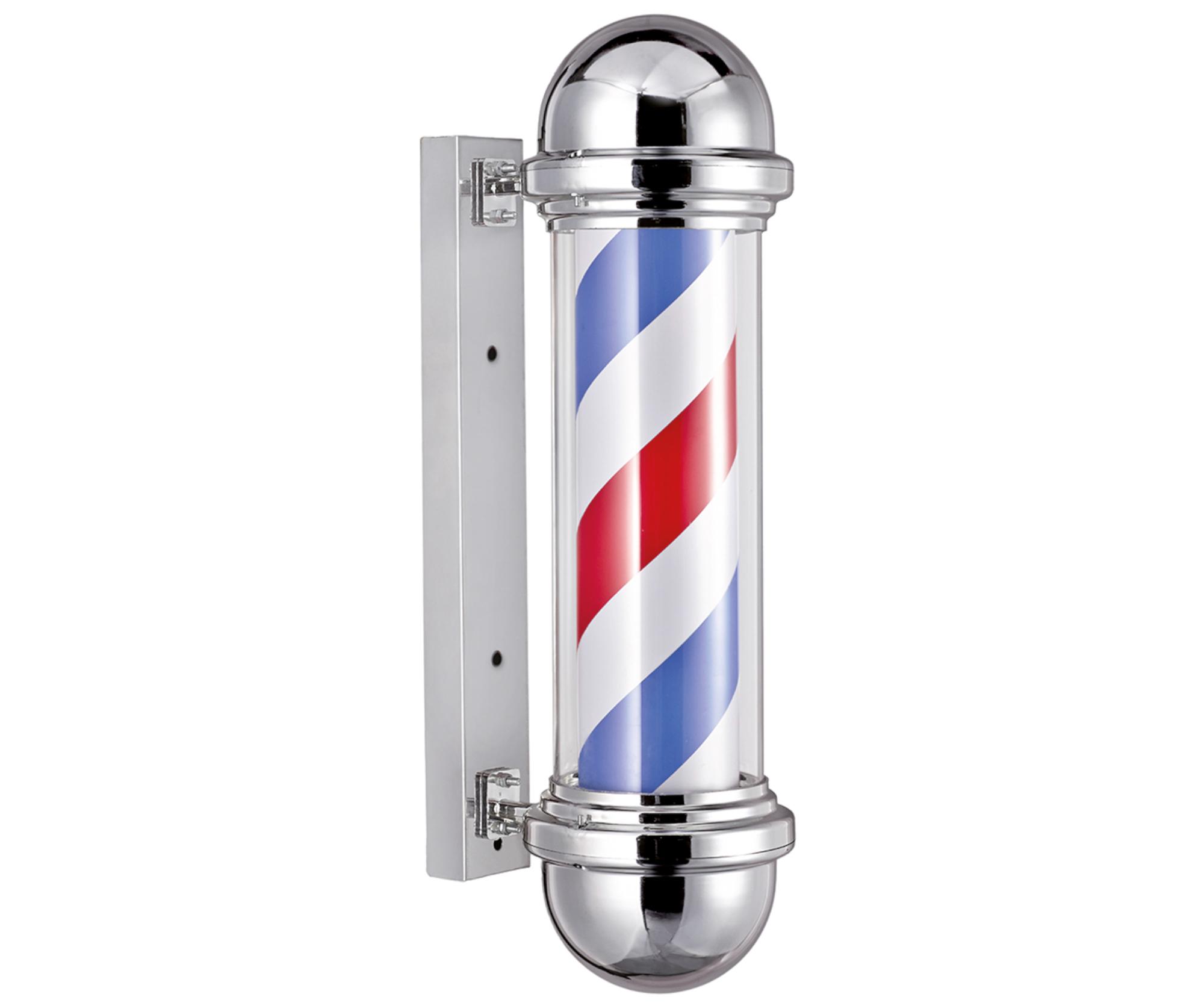 E-shop Svetelný pútač pre holičstvo Eurostil Professional - 50 cm, strieborný (04743) + darček zadarmo