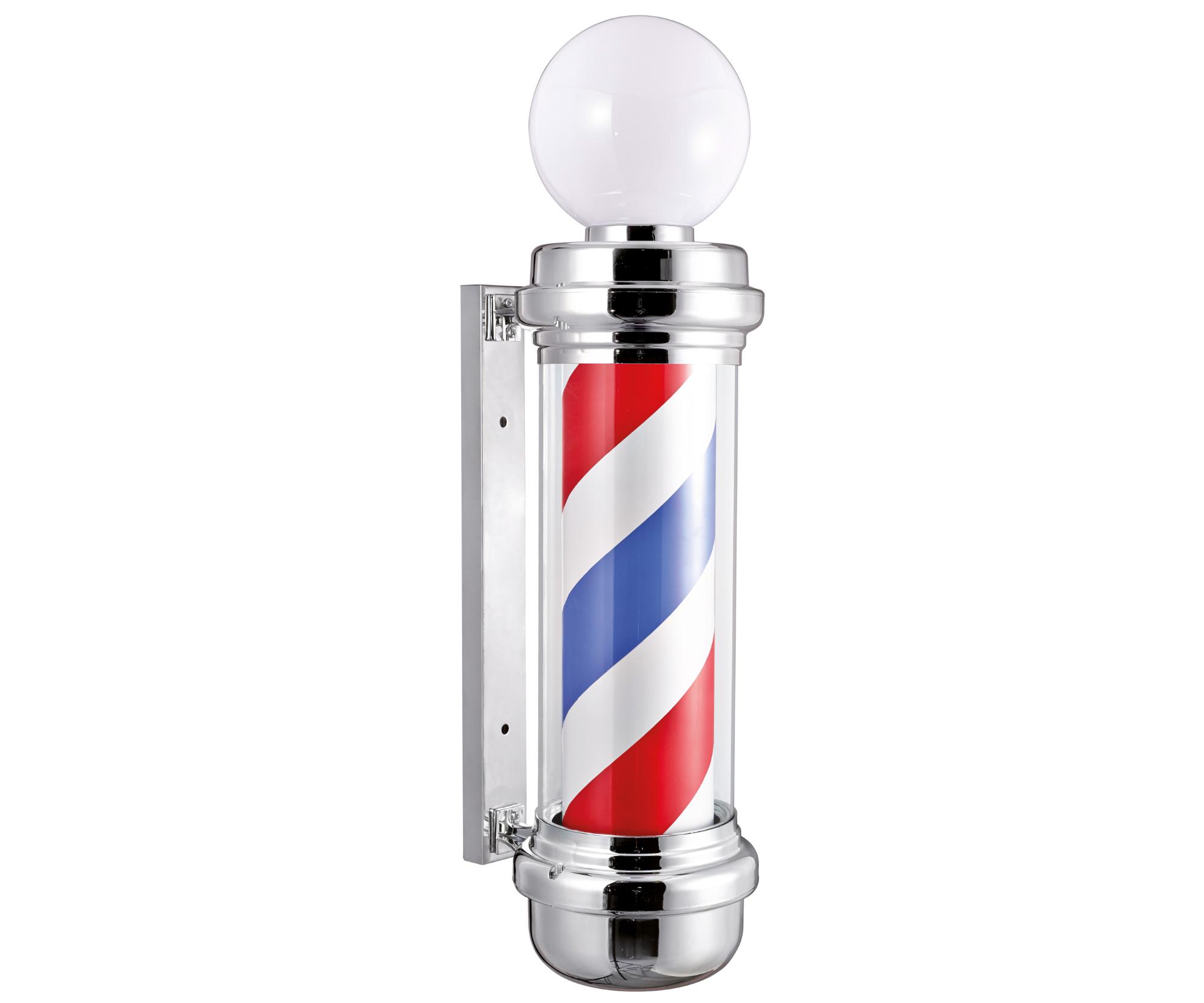 E-shop Svetelný pútač pre holičstvo Eurostil Professional 04744 - 85 cm, strieborný + darček zadarmo