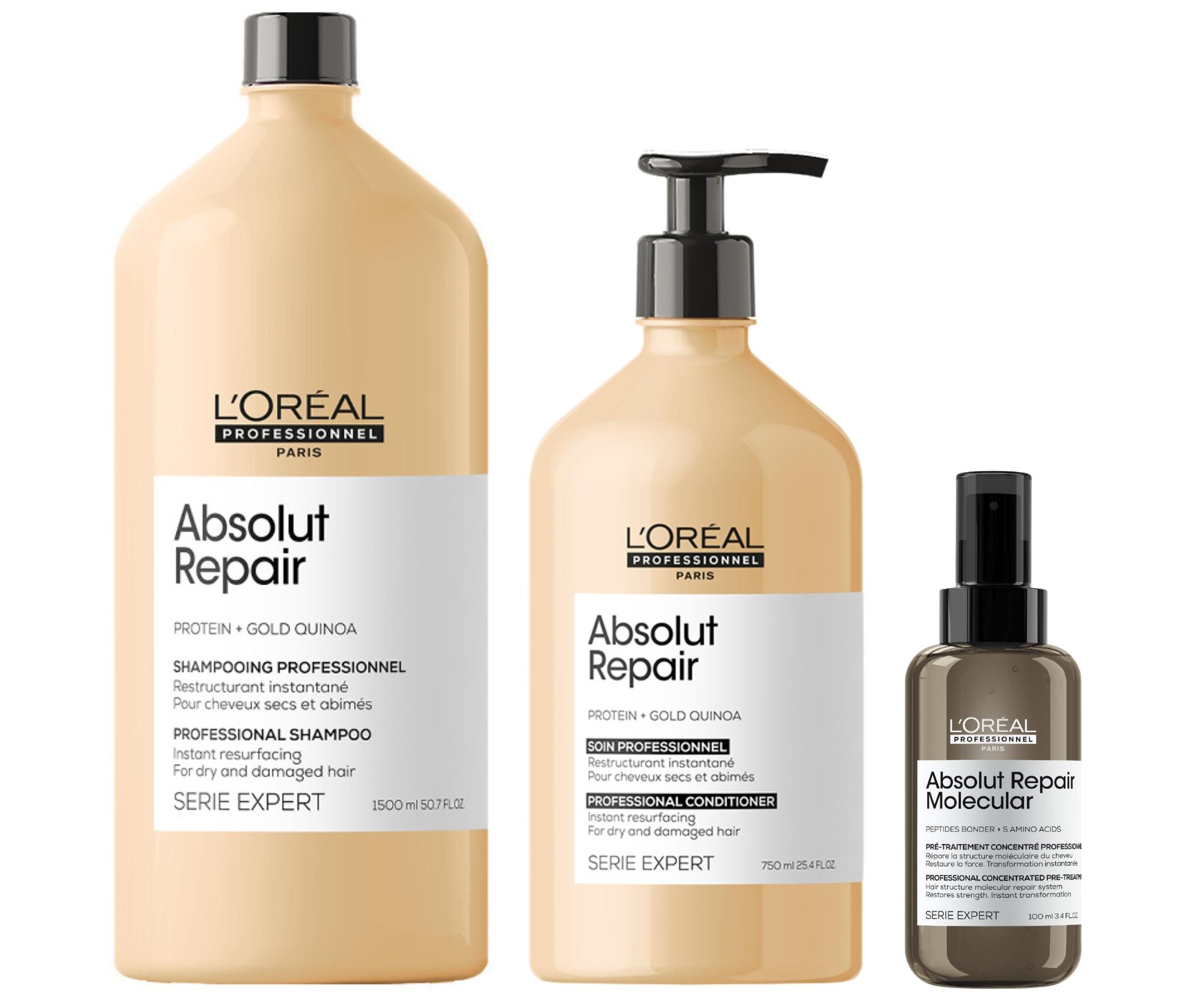 E-shop Sada pre suché a poškodené vlasy Loréal Professionnel Serie Expert Absolut Repair + prípravná starostlivosť 100 ml zadarmo - L’Oréal Professionnel + d