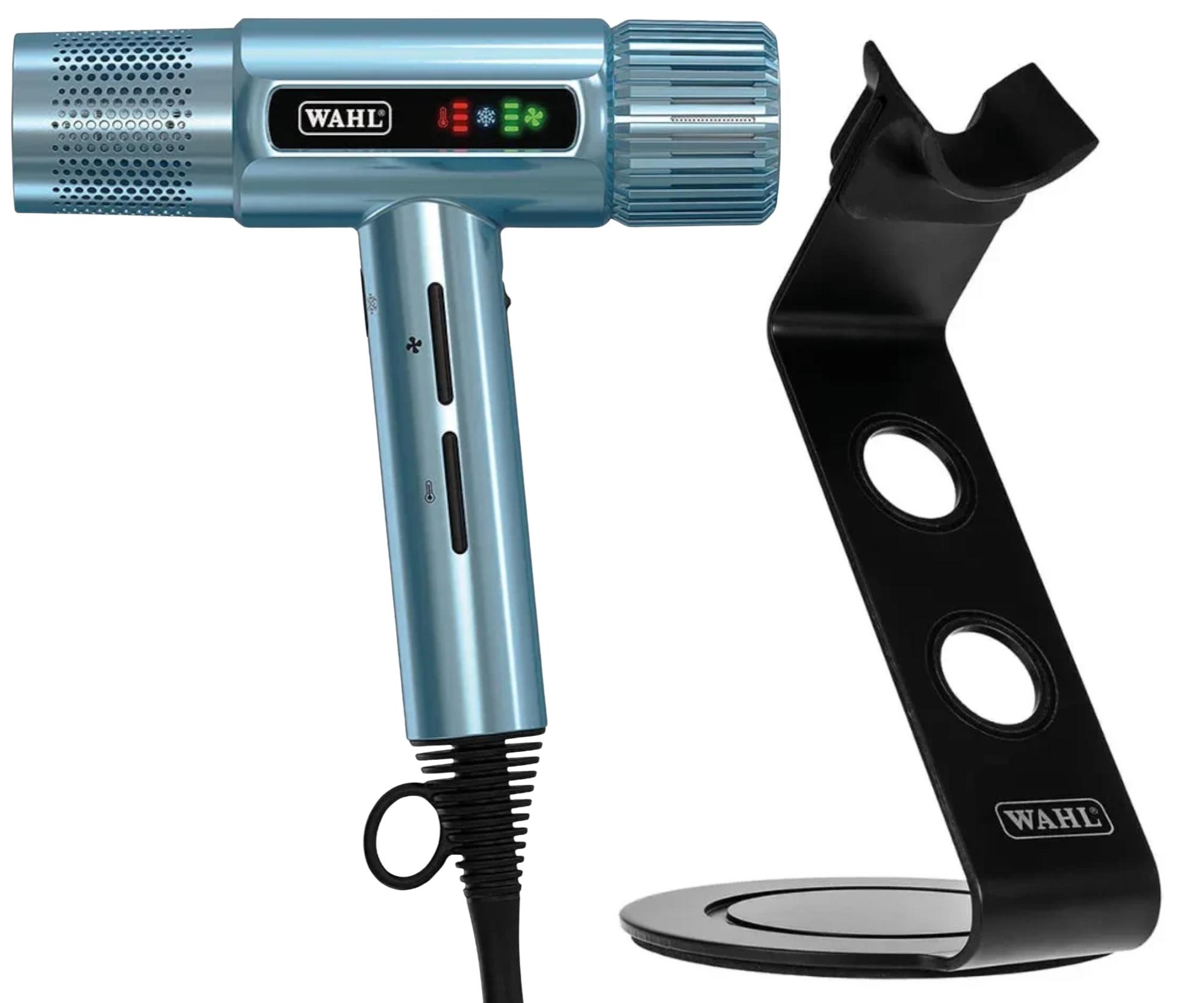 E-shop Profesionálny fén na vlasy Wahl Vanquish 4321-0472 LD190X - 1600 W, Cool Blue + stojan Wahl zadarmo + darček zadarmo