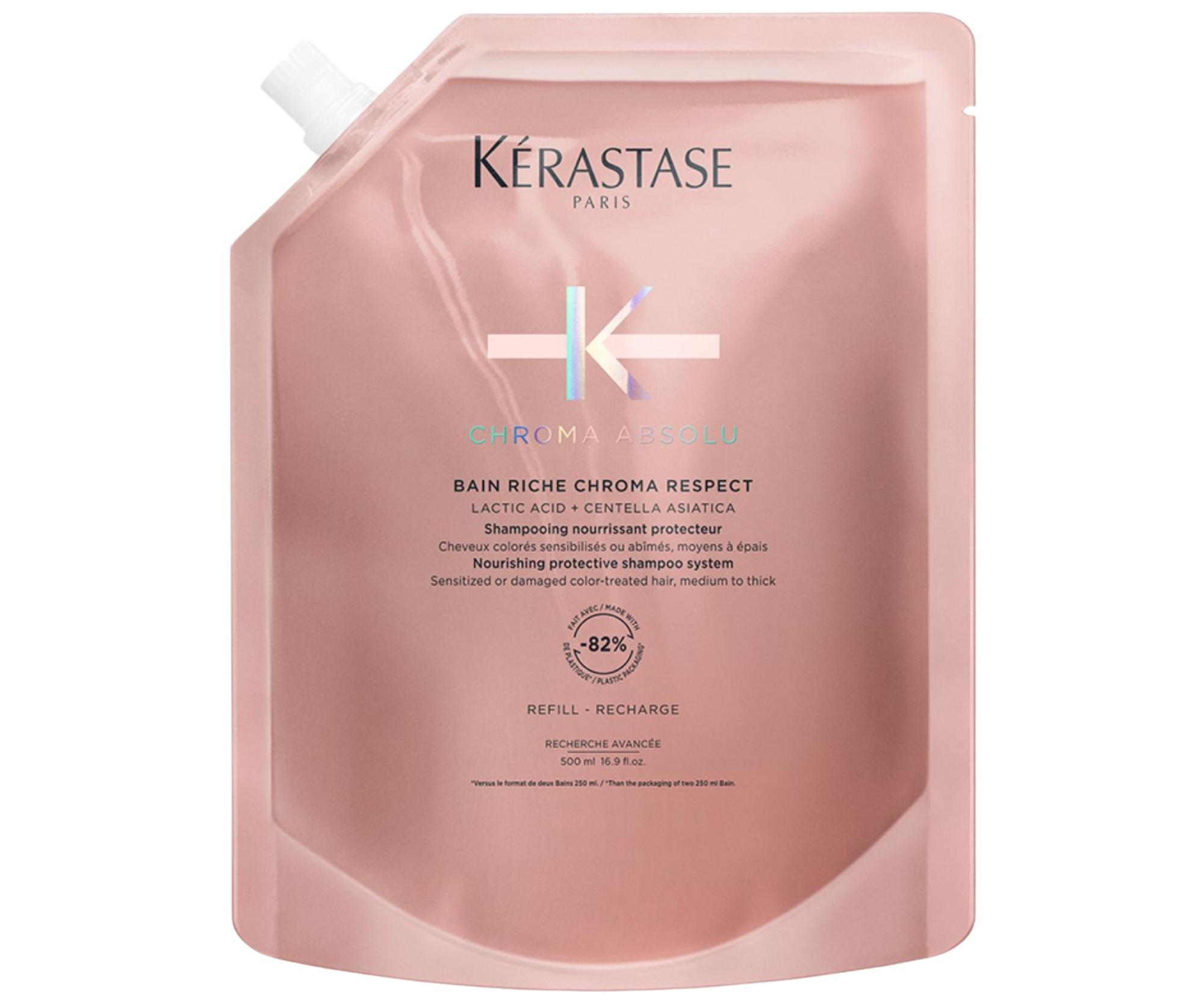 Vyživujúci šampón pre farbené vlasy Kérastase Chroma Absolu - 500 ml, náhradná náplň + darček zadarmo