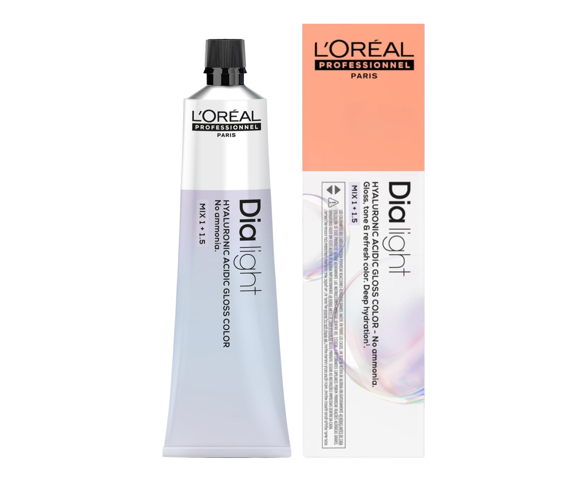E-shop Preliv na vlasy Loréal Professionnel Dia Light 60 ml - 6.45 tmavý medený mahagónový blond - L’Oréal Professionnel + darček zadarmo