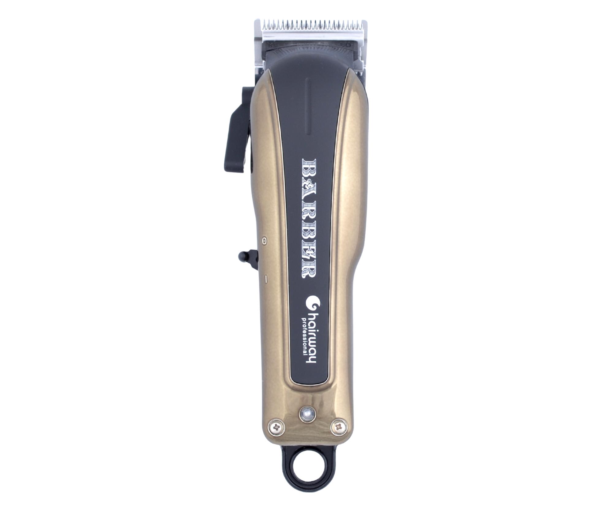 E-shop Profesionálny strojček na vlasy Hairway Professional Barber D025 - zlato-čierny (02051) + darček zadarmo