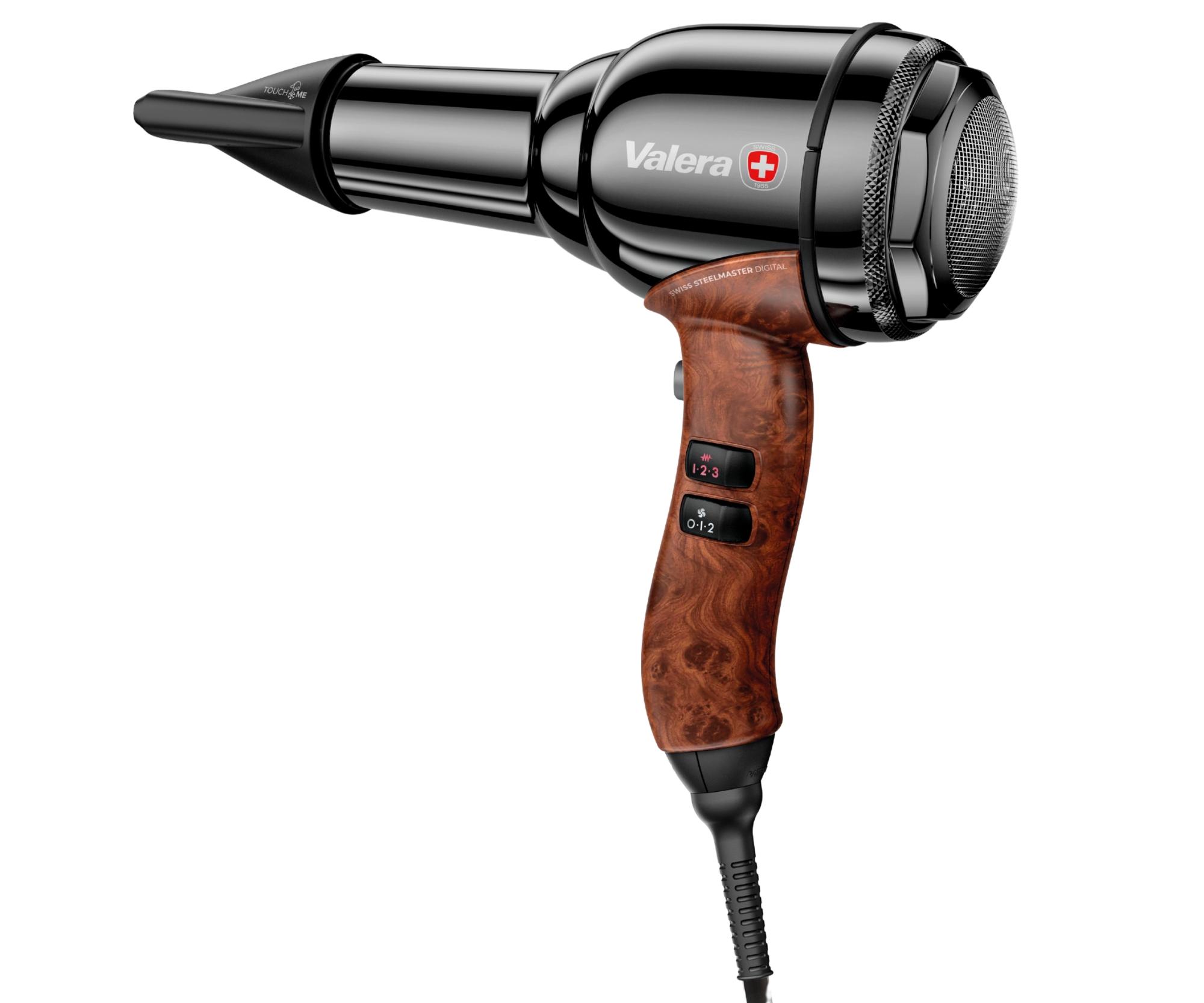 E-shop Profesionálny fén na vlasy Valera Professional Swiss Steel Master Digital - 2200 W, čierny chrómový (SM588.05RCBL) + darček zadarmo