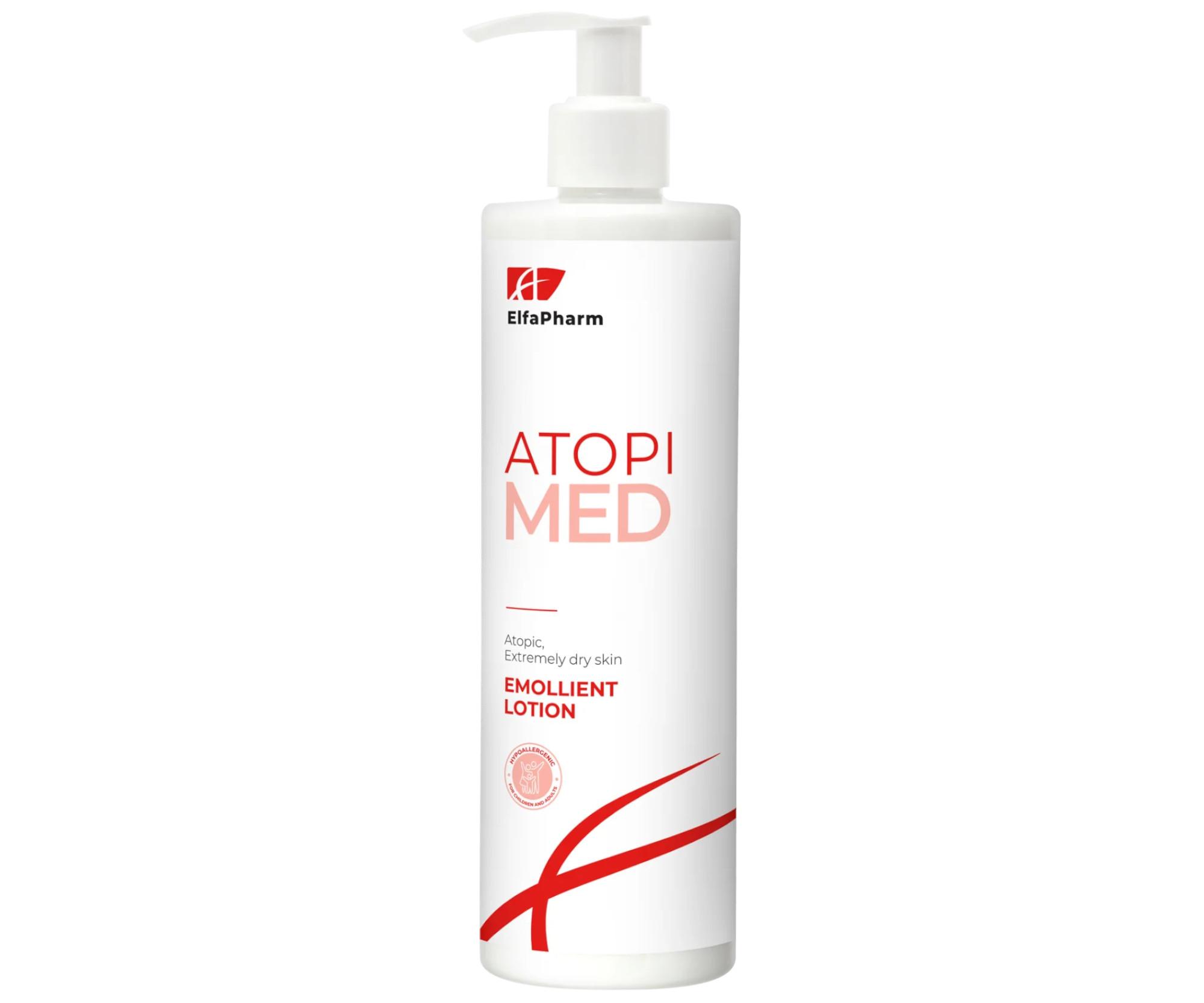 E-shop Zjemňujúce telové mlieko na atopickú a veľmi suchú pokožku Elfa Pharm Atopi Med Emollient Lotion - 400 ml + darček zadarmo