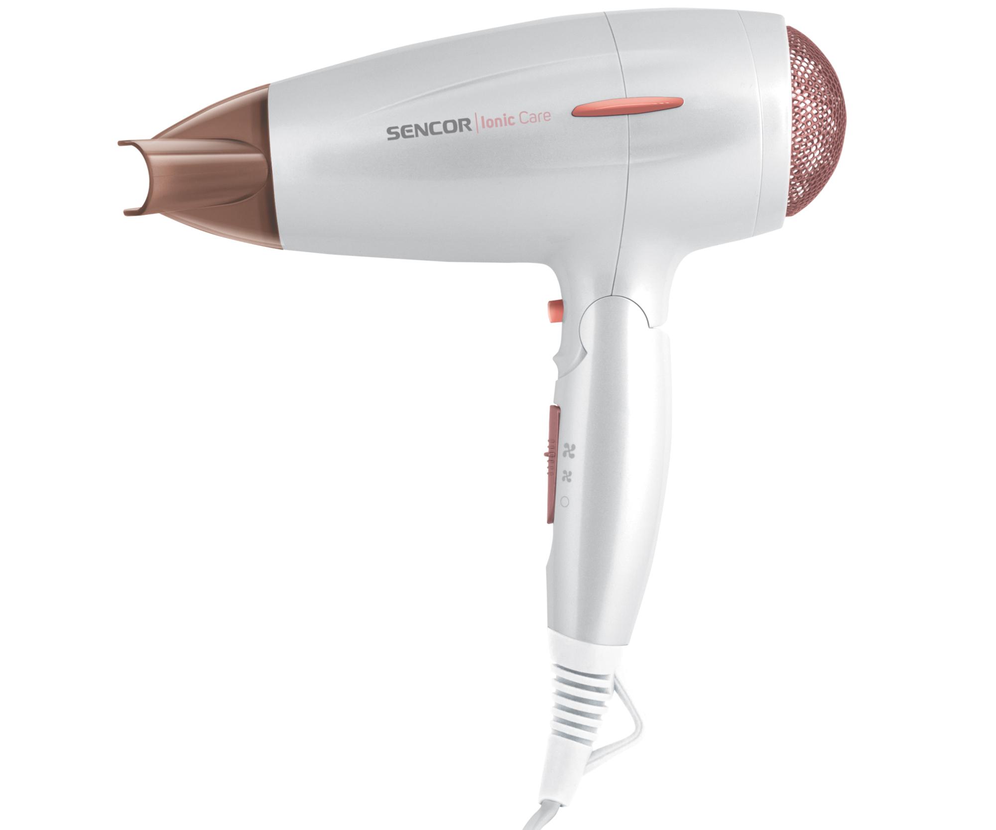 E-shop Cestovný fén na vlasy Sencor SHD 7200GD - 2000 W, biely + darček zadarmo