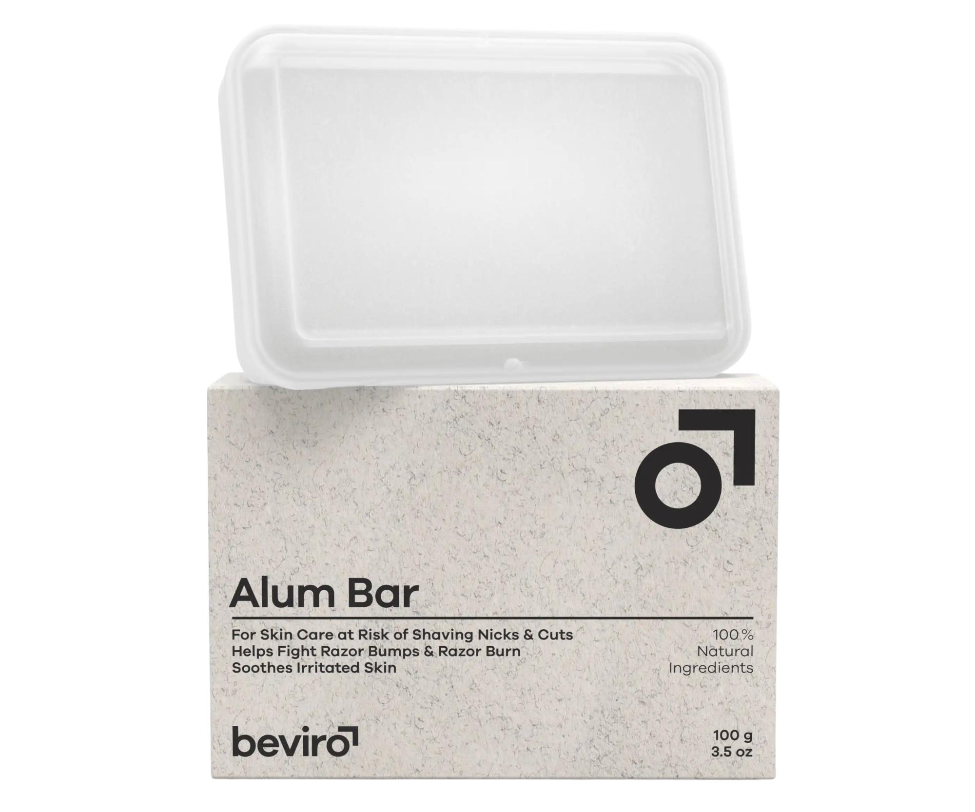 E-shop Kamencový blok na zacelenie drobných rán po holení Beviro Alum Bar - 100 g + darček zadarmo